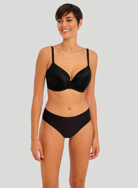 Freya: Undetected Underwired Moulded T Shirt Bra Black