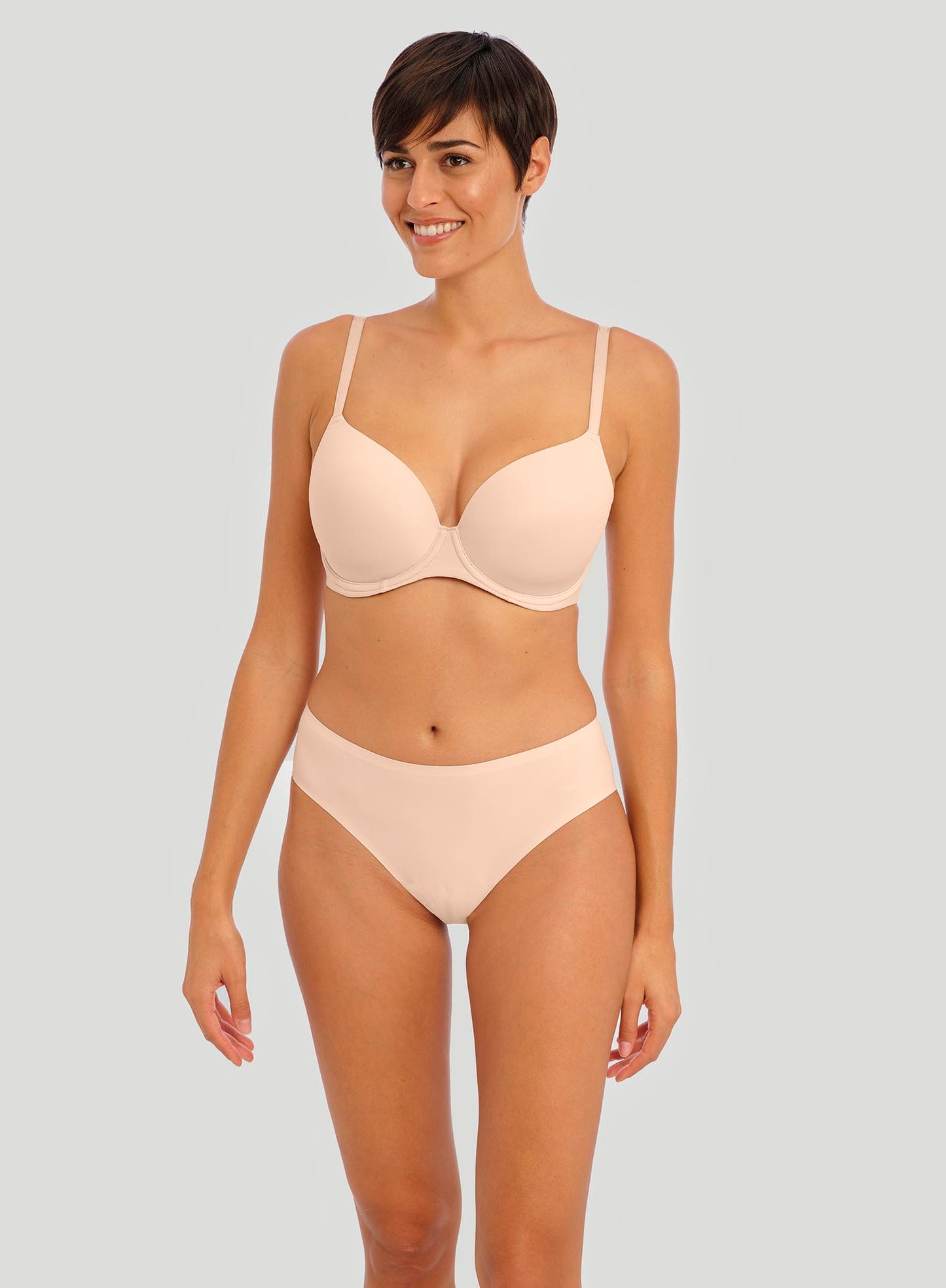 Freya: Undetected Underwired Moulded T Shirt Bra Natural Beige