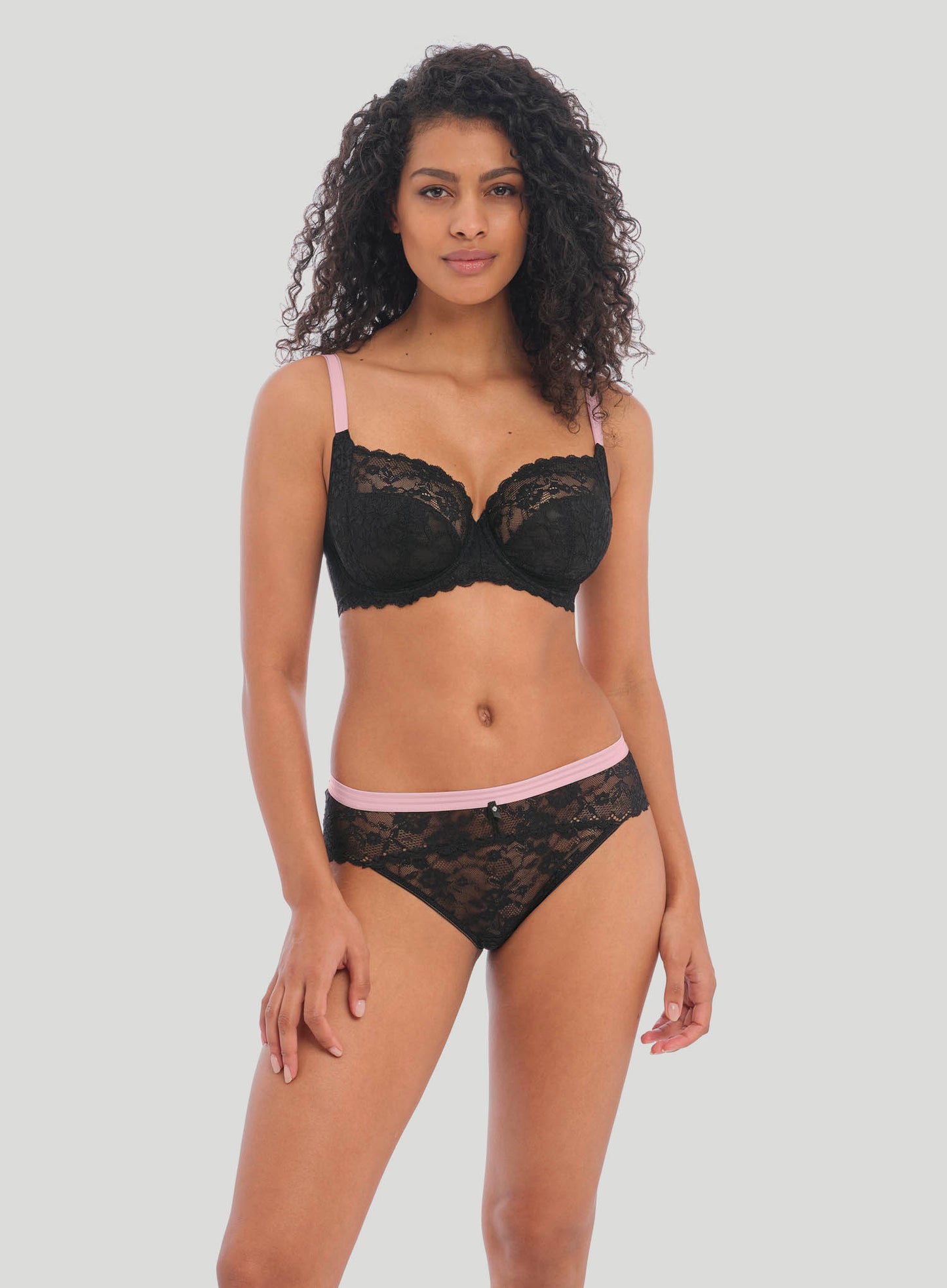 Freya: Offbeat Lace Brief Black