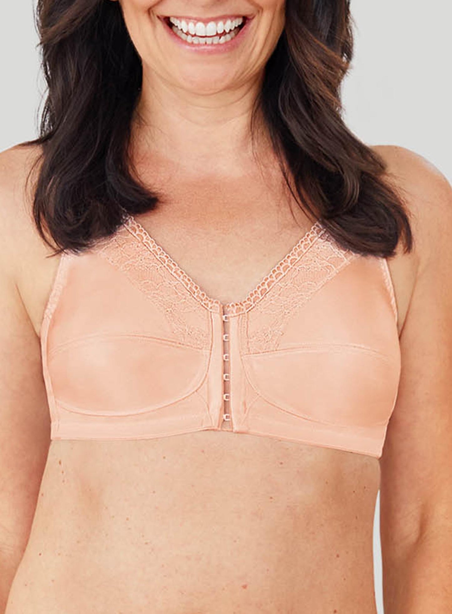 Amoena: Nancy Soft Cup Front Opening Mastectomy Bra Blush