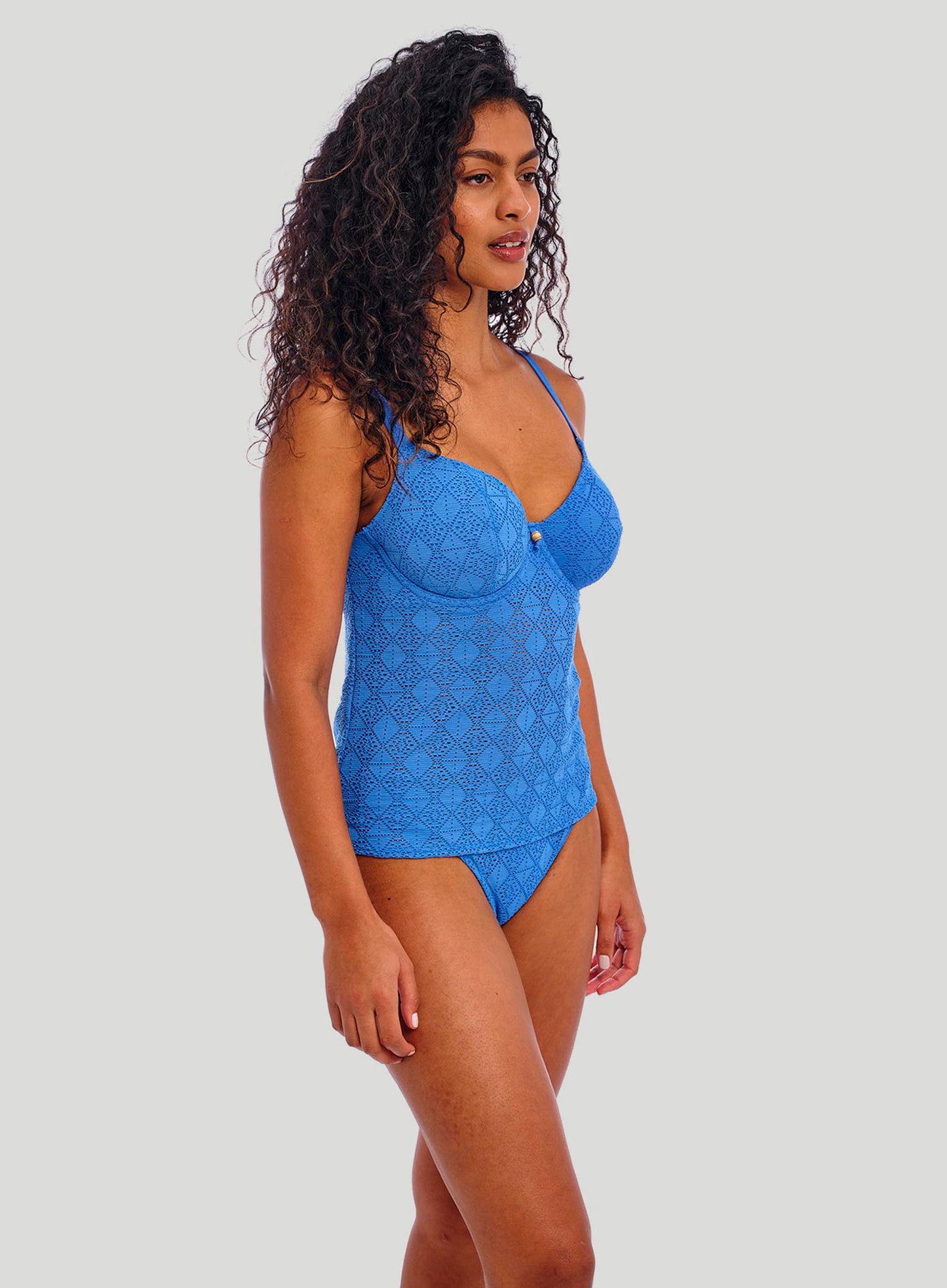 Freya Swimwear: Nomad Nights Underwired Plunge Tankini Top Atlantic