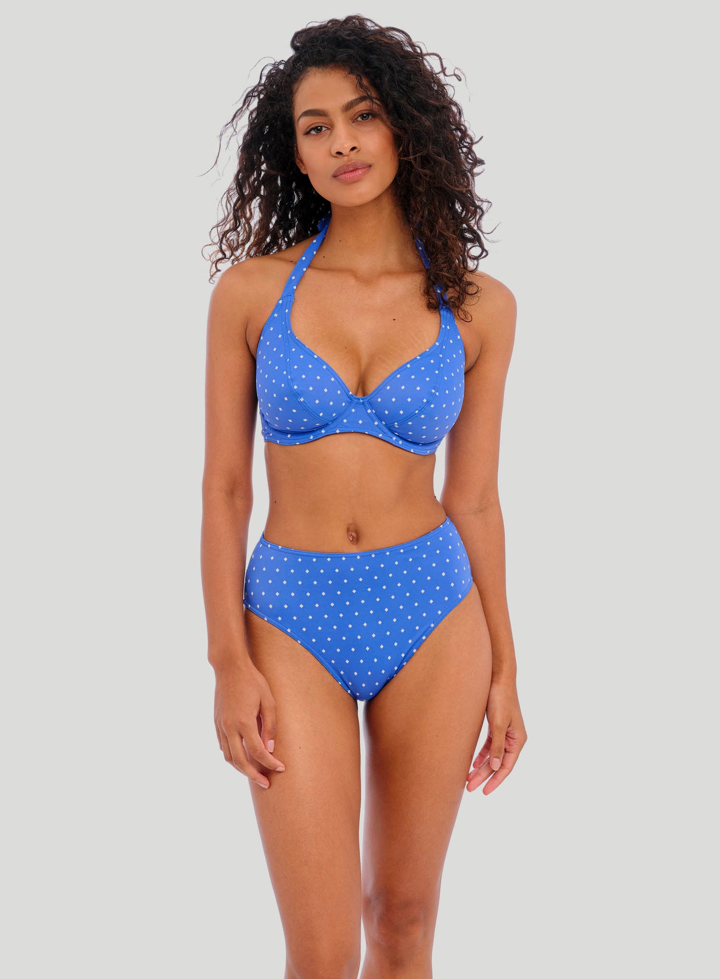 Freya Swimwear: Jewel Cove Halter Underwire Bikini Top Azure