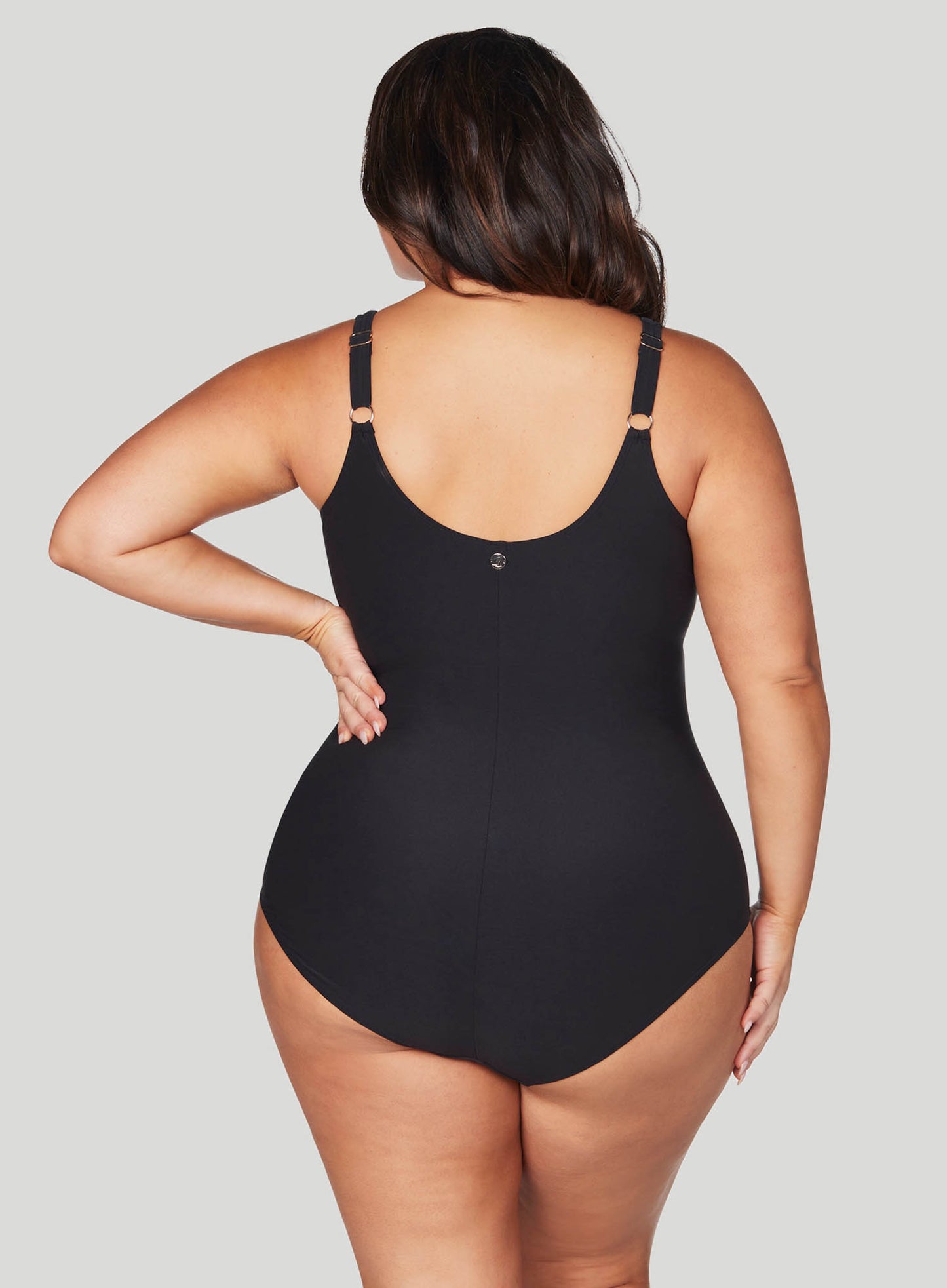 Artesands: Hues Delacroix Cross Front One Piece Swimsuit R Black