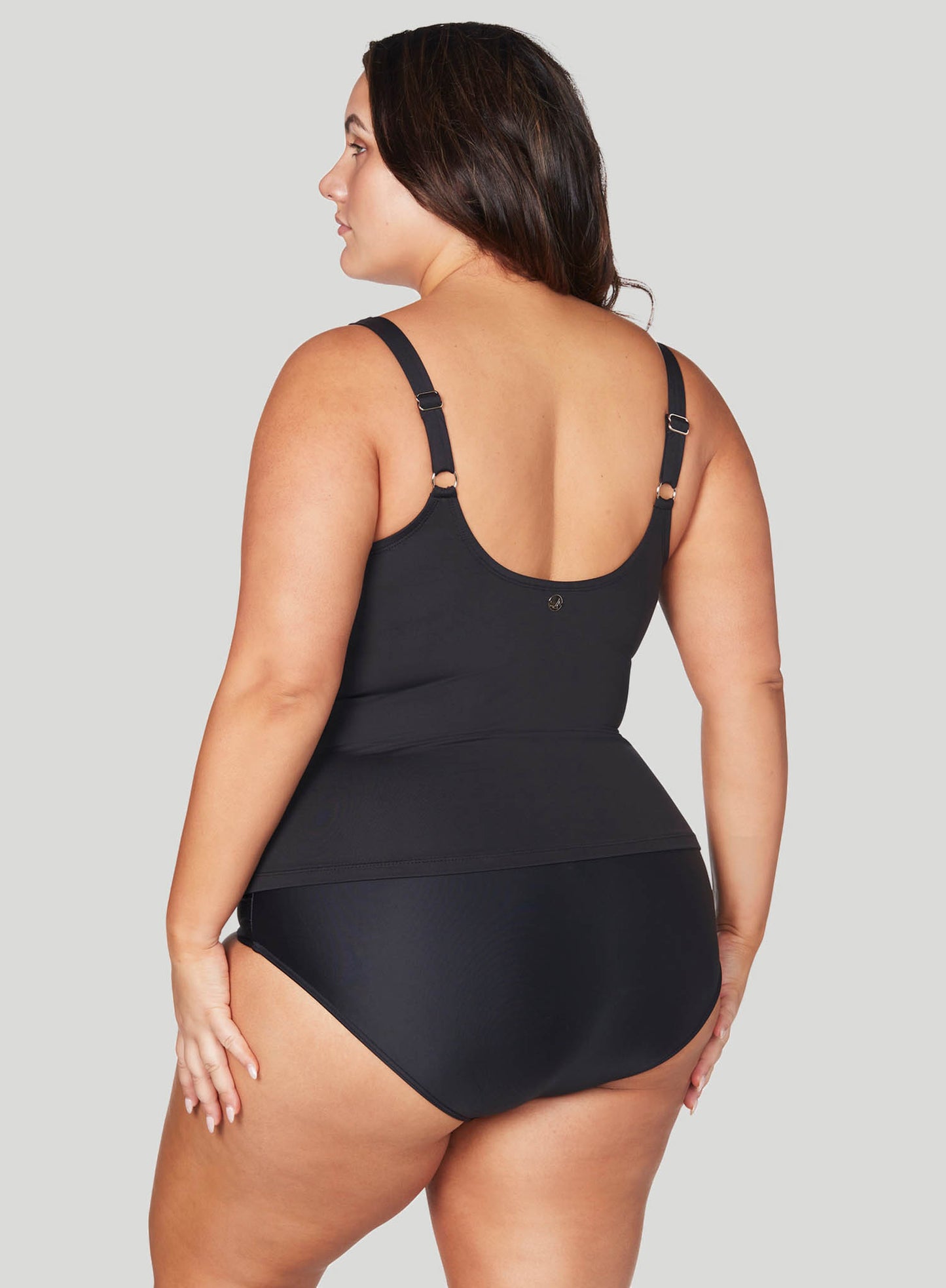 Artesands: Hues Delacroix Cross Front Tankini Top R Black