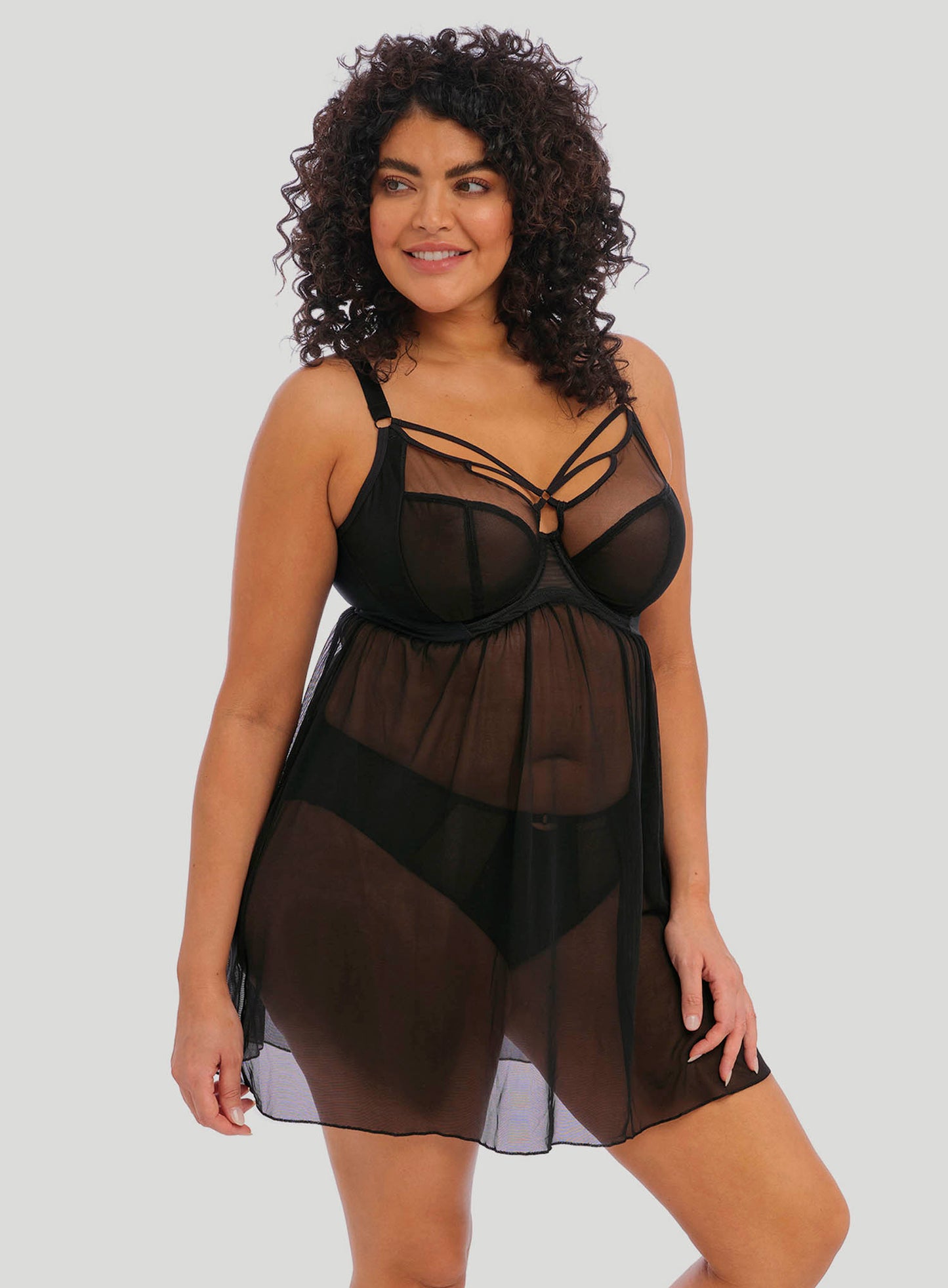 Elomi: Sachi Underwire Babydoll Black