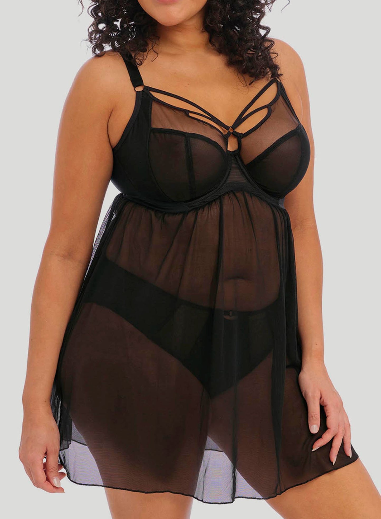 Elomi: Sachi Underwire Babydoll Black