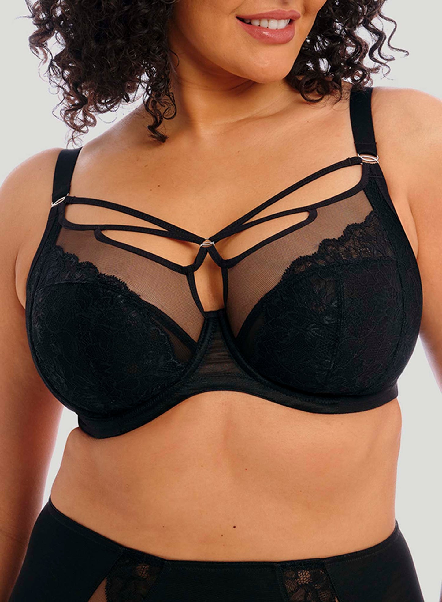 Elomi: Brianna Plunge Underwire Bra Black