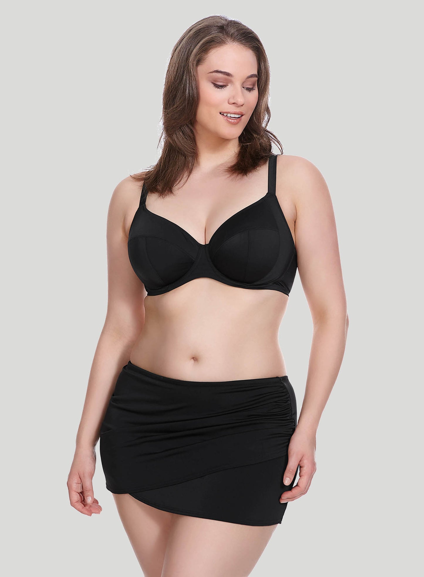 Elomi Swim: Essentials Wrap Skirted Brief Black