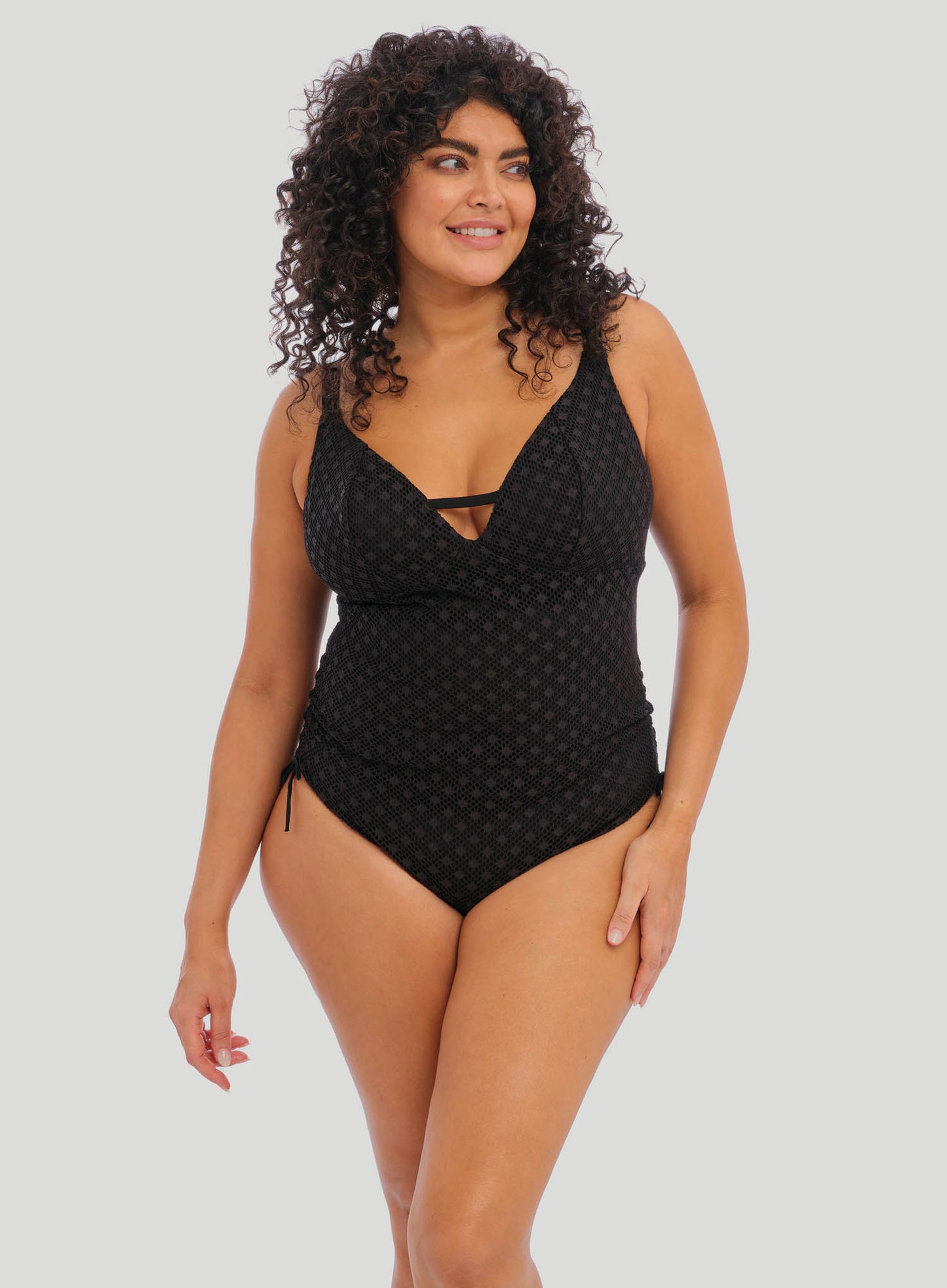 Elomi Swim: Bazaruto Non Wired Plunge Swimsuit Black