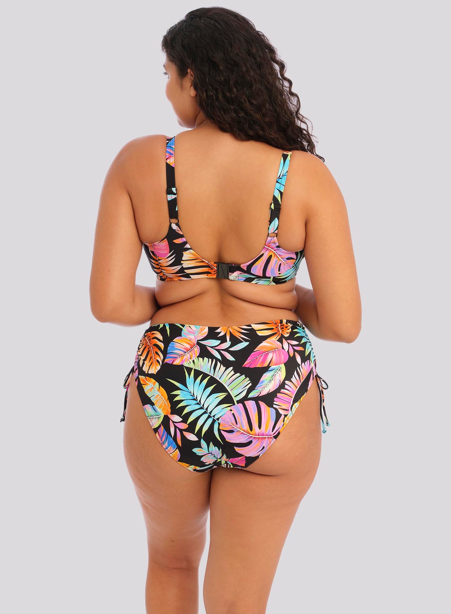 Elomi Swim: Tropical Falls Adjustable Bikini Brief Black