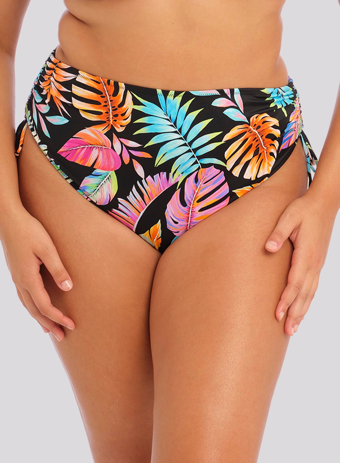 Elomi Swim: Tropical Falls Adjustable Bikini Brief Black