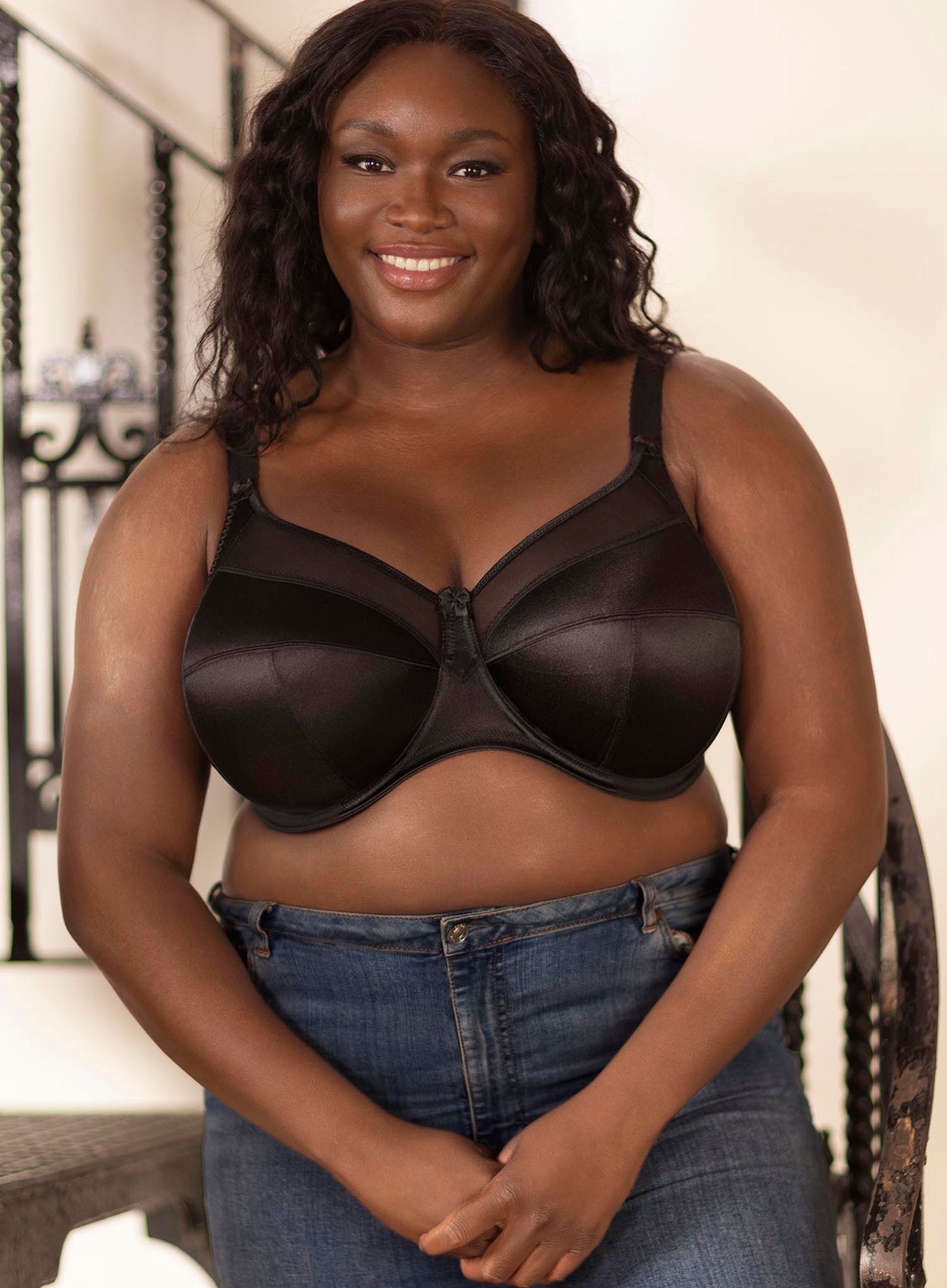 Goddess: Keira Banded Bra Black