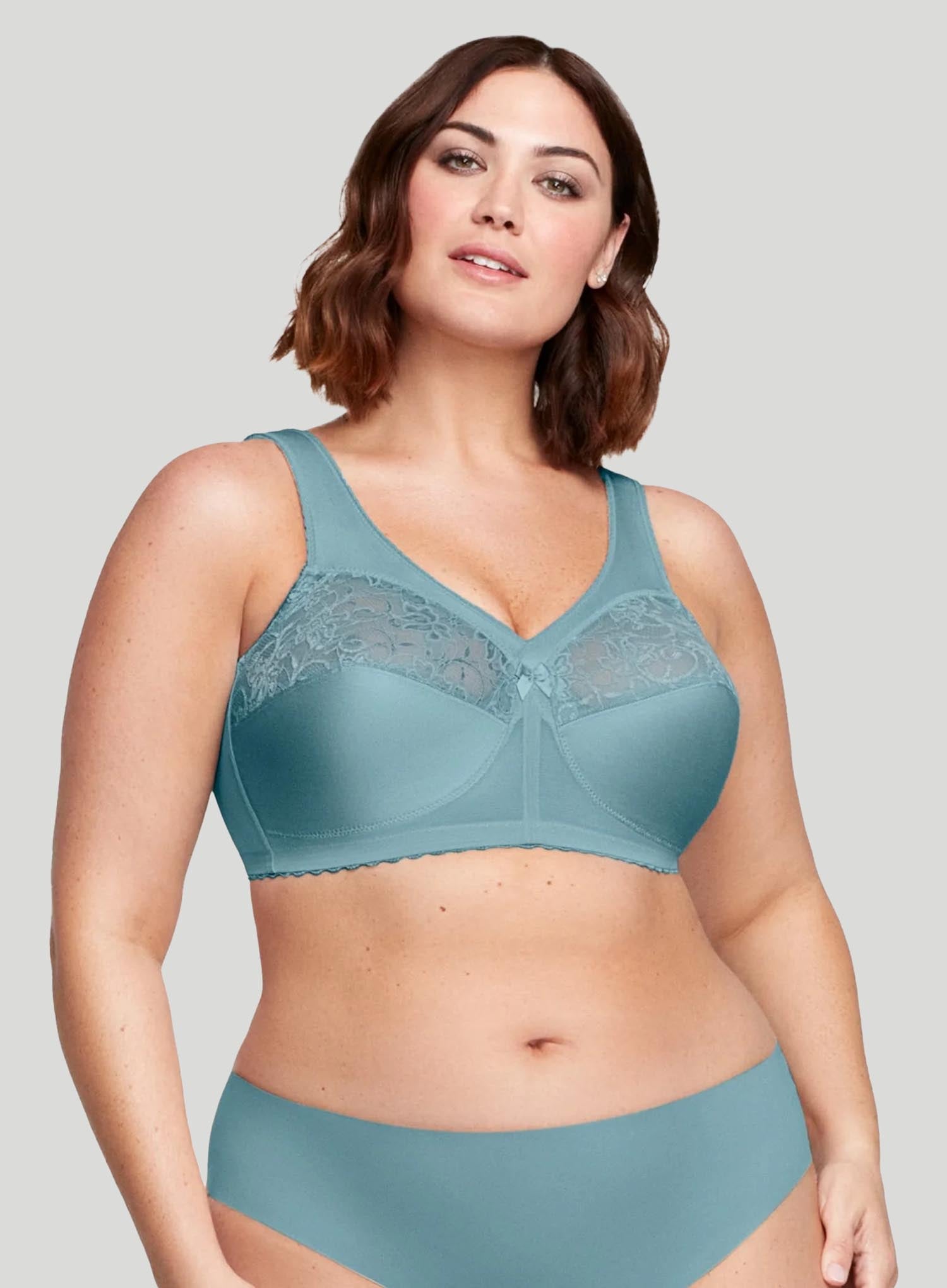 Glamorise Vrouwen Wonderwire voorsluiting beha met onderdraad #1245, 115C Glamorise Vrouwen Wonderwire voorsluiting beha met onderdraad #1245, 115C