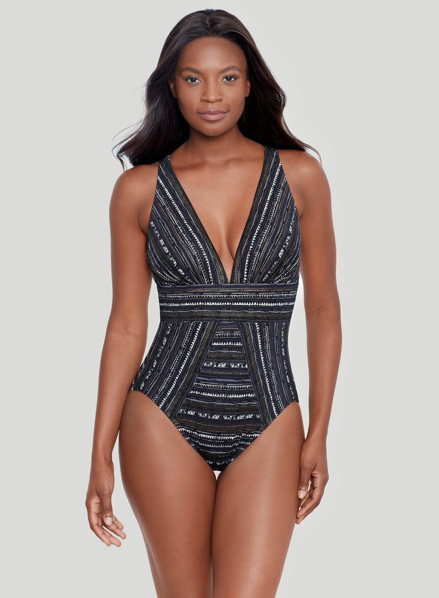 Miraclesuit Swimwear: Cypher Odyssey Soft Cup Shaping One Piece Black Multi