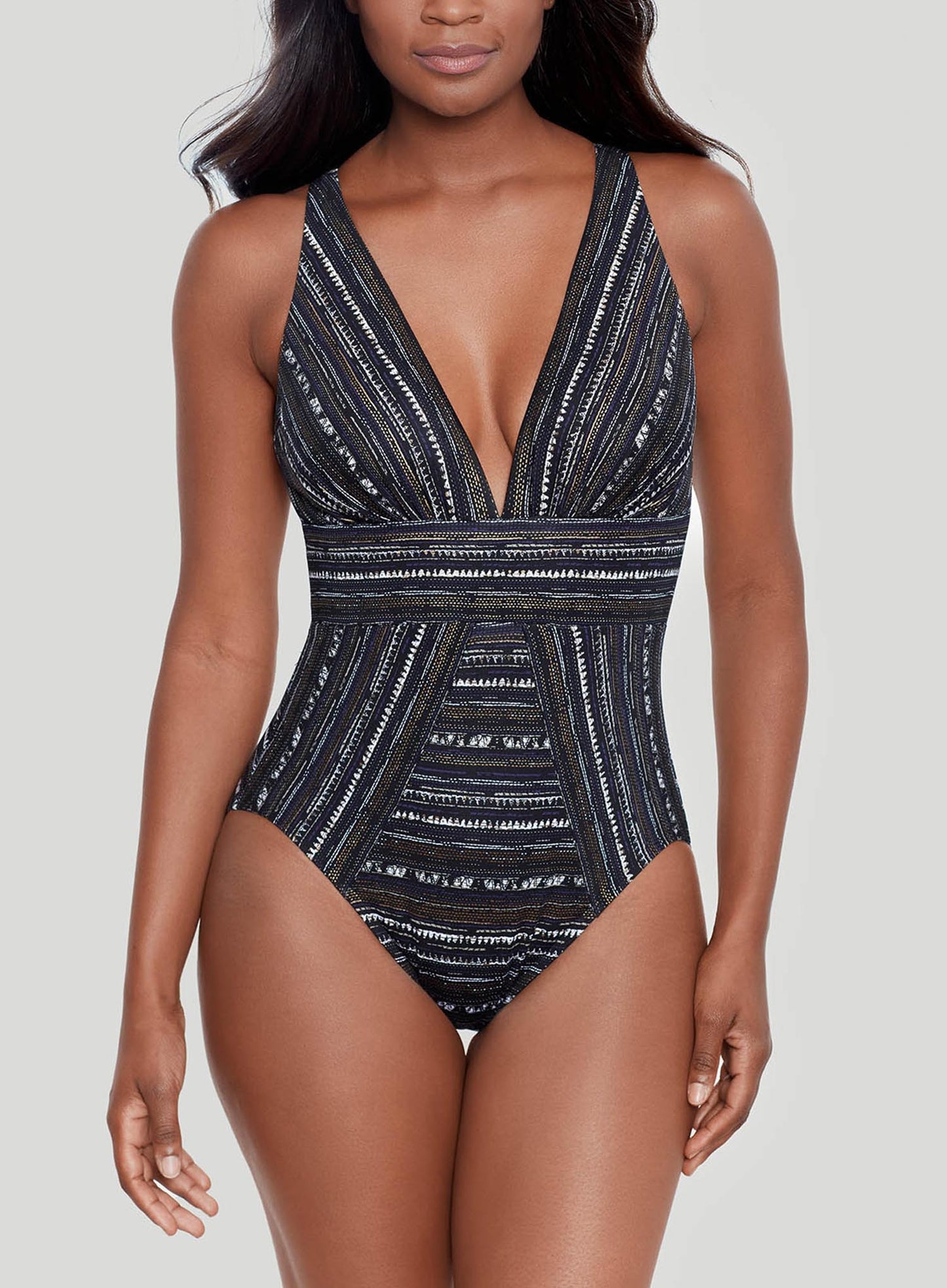 Miraclesuit Swimwear: Cypher Odyssey Soft Cup Shaping One Piece Black Multi