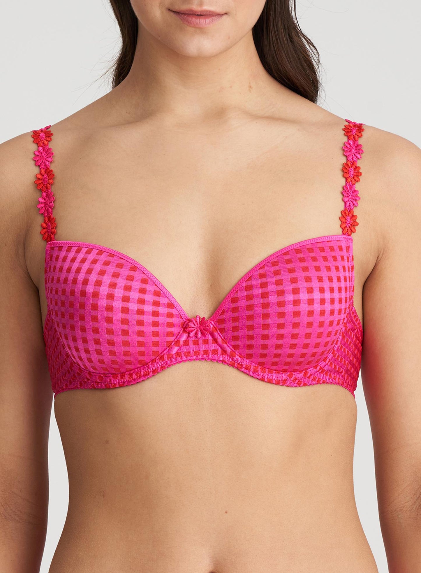 Marie Jo: Avero Padded Plunge Bra Electric Pink