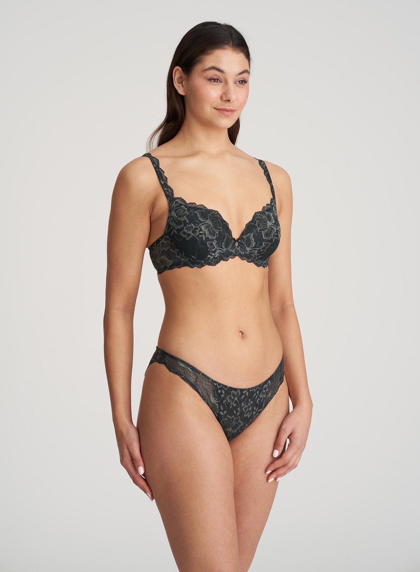 Marie Jo: Manyla Padded Heart Shape Bra Night Grey