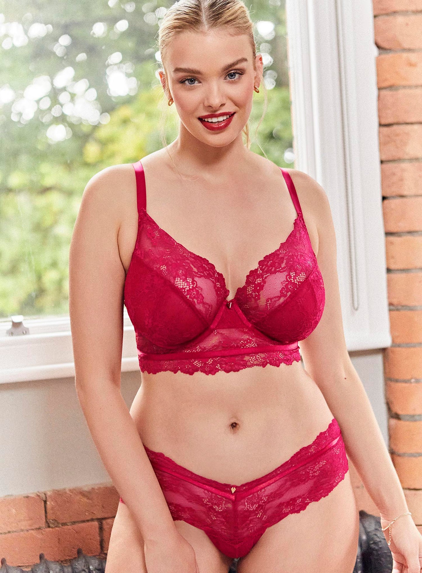 Panache: Selena Underwired Longline Bra Ruby Red