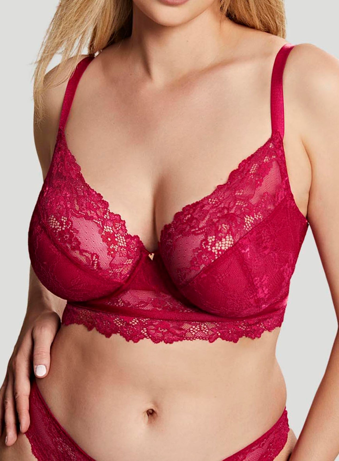 Panache: Selena Underwired Longline Bra Ruby Red