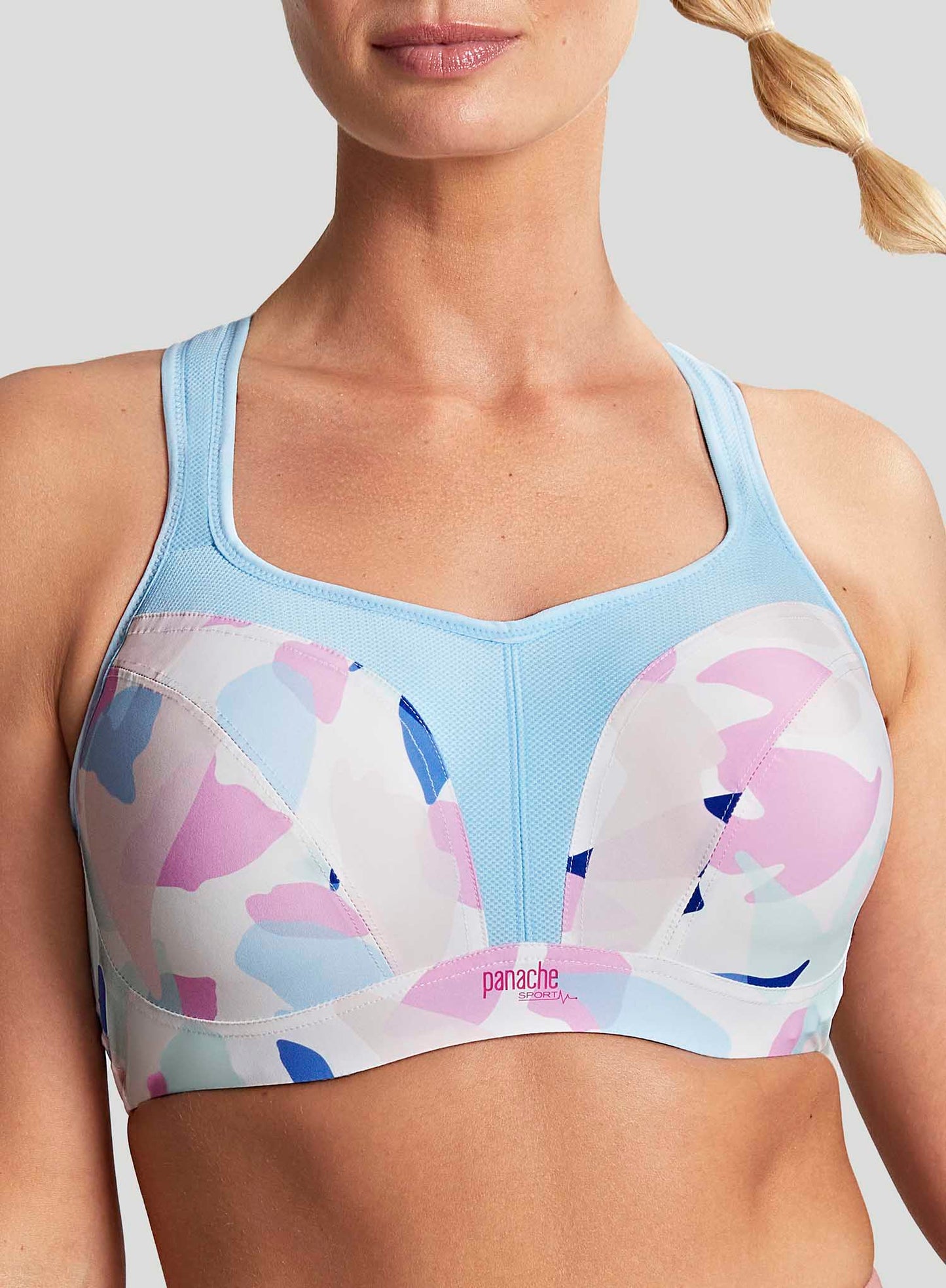 Panache Sport: Moulded Sports Bra Abstract Pink