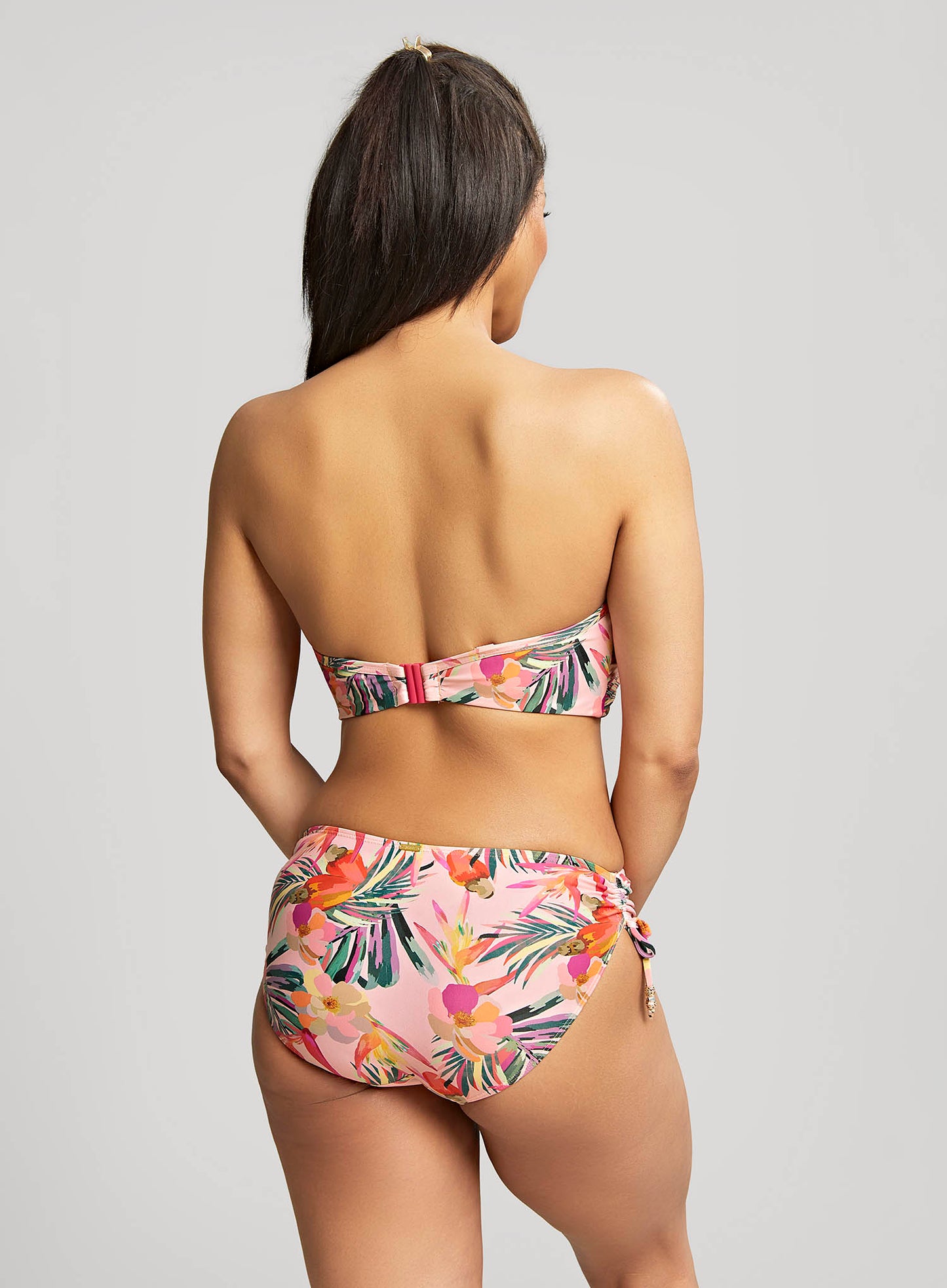 Panache Swimwear: Paradise Drawstring Midi Swim Pant Pink Tropical