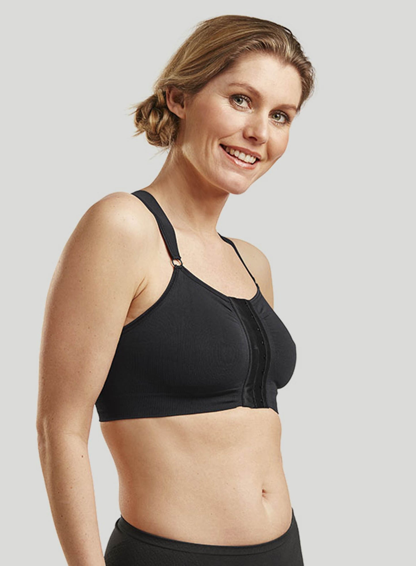 Carefix: Bella Post Op Bra Front Opening Black