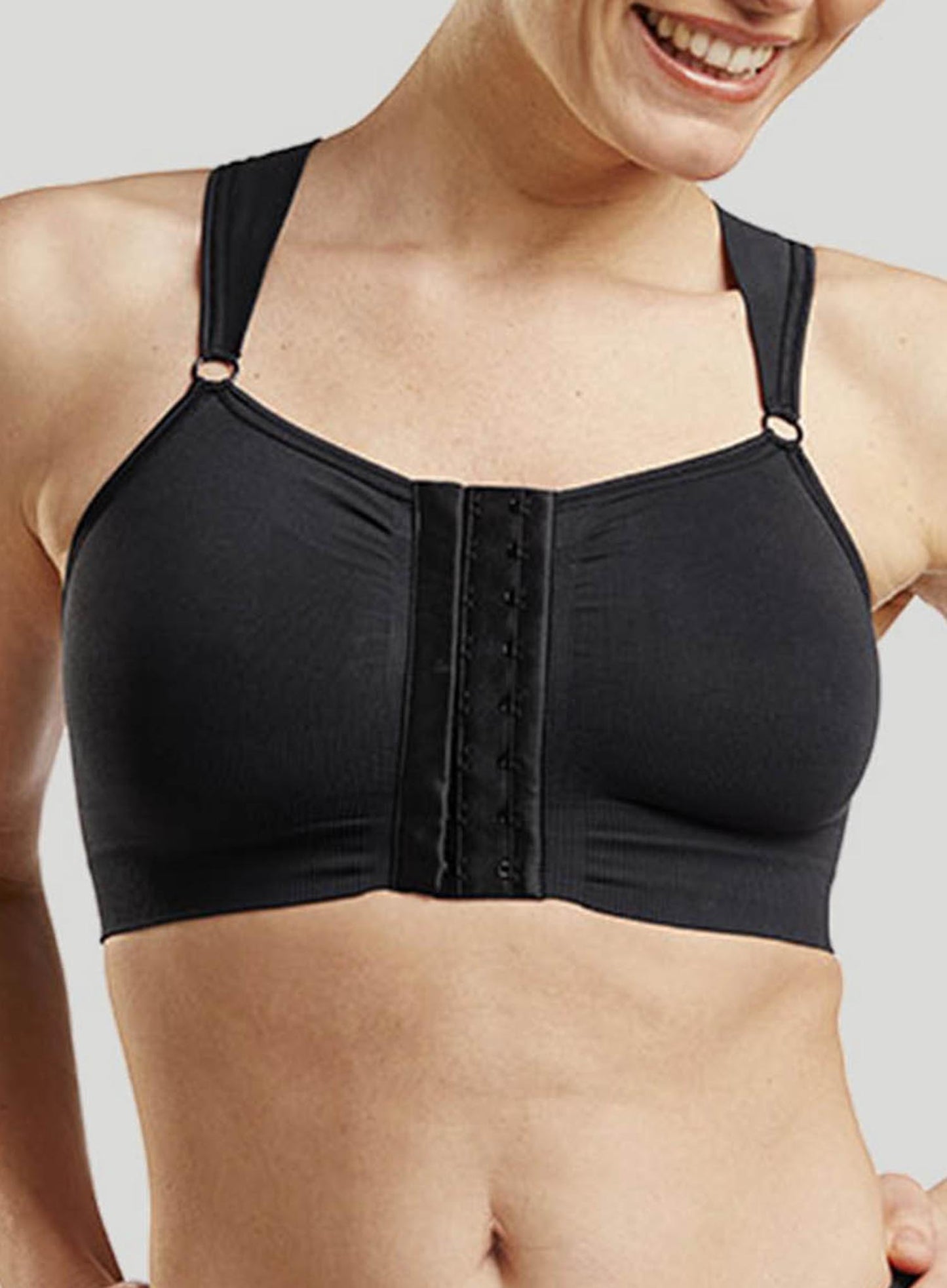 Carefix: Bella Post Op Bra Front Opening Black