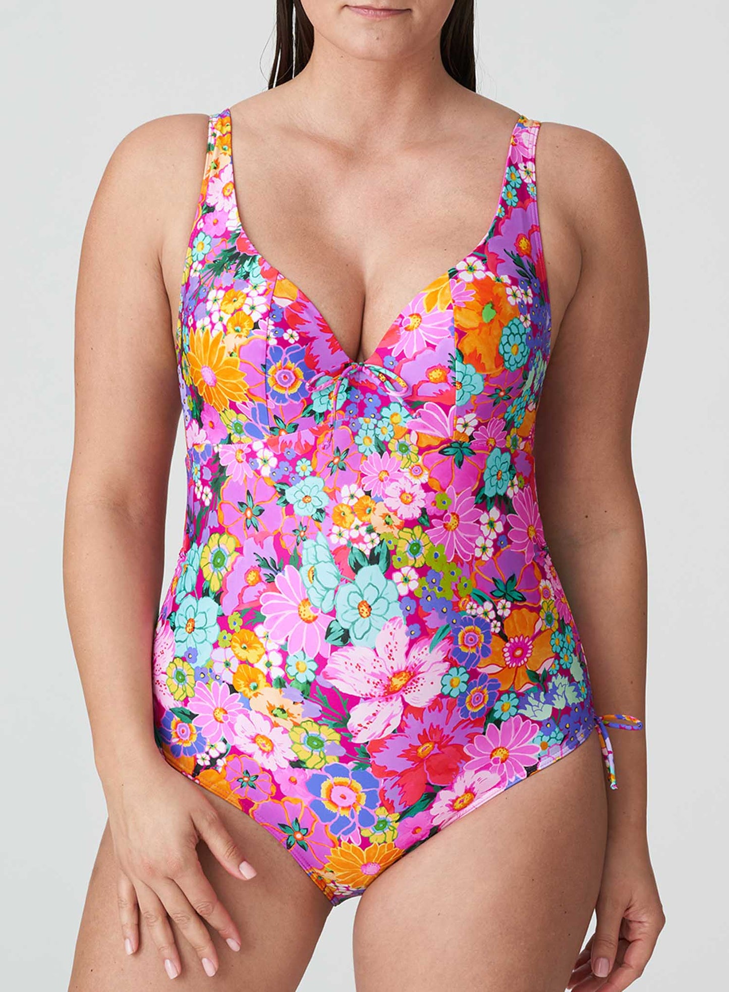 PrimaDonna Swimwear: Najac Plunge One Piece Floral Explosion