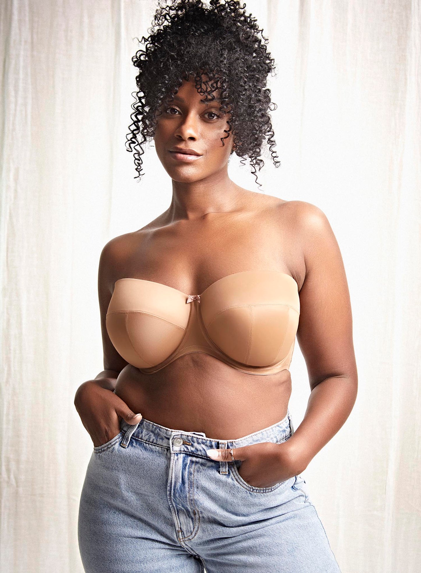 Sculptresse: Dana Strapless Underwired Bra Caramel