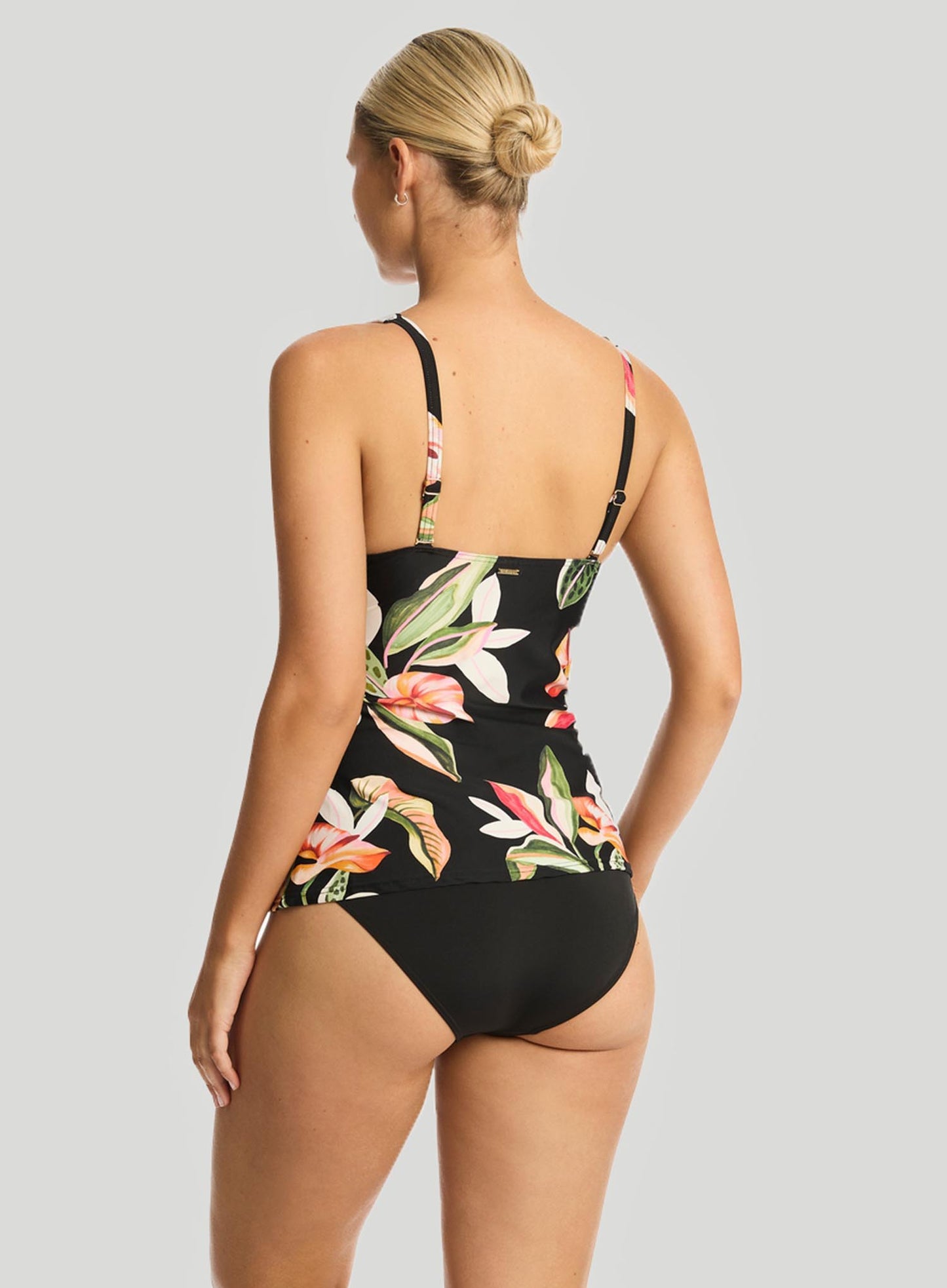 Sea Level: Sundown Cross Front Swing Tankini Black