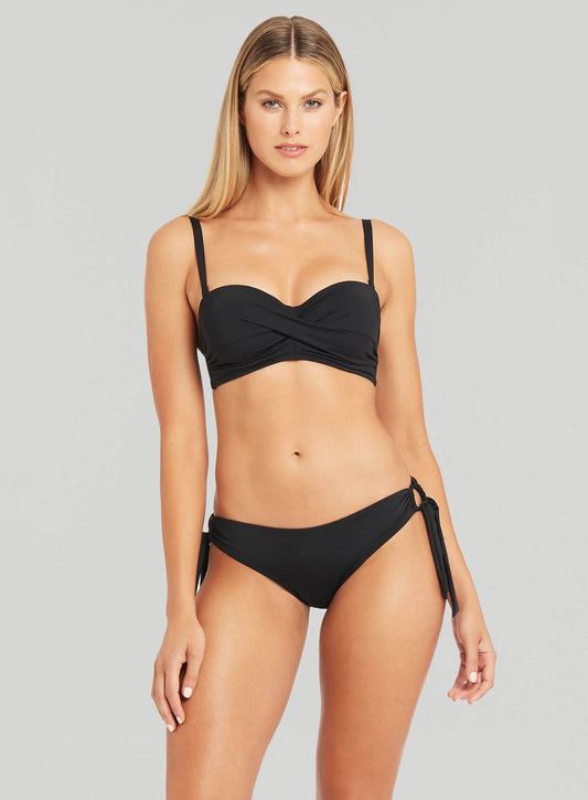 Sea Level: Eco Essentials Tie Side Bikini Brief Black