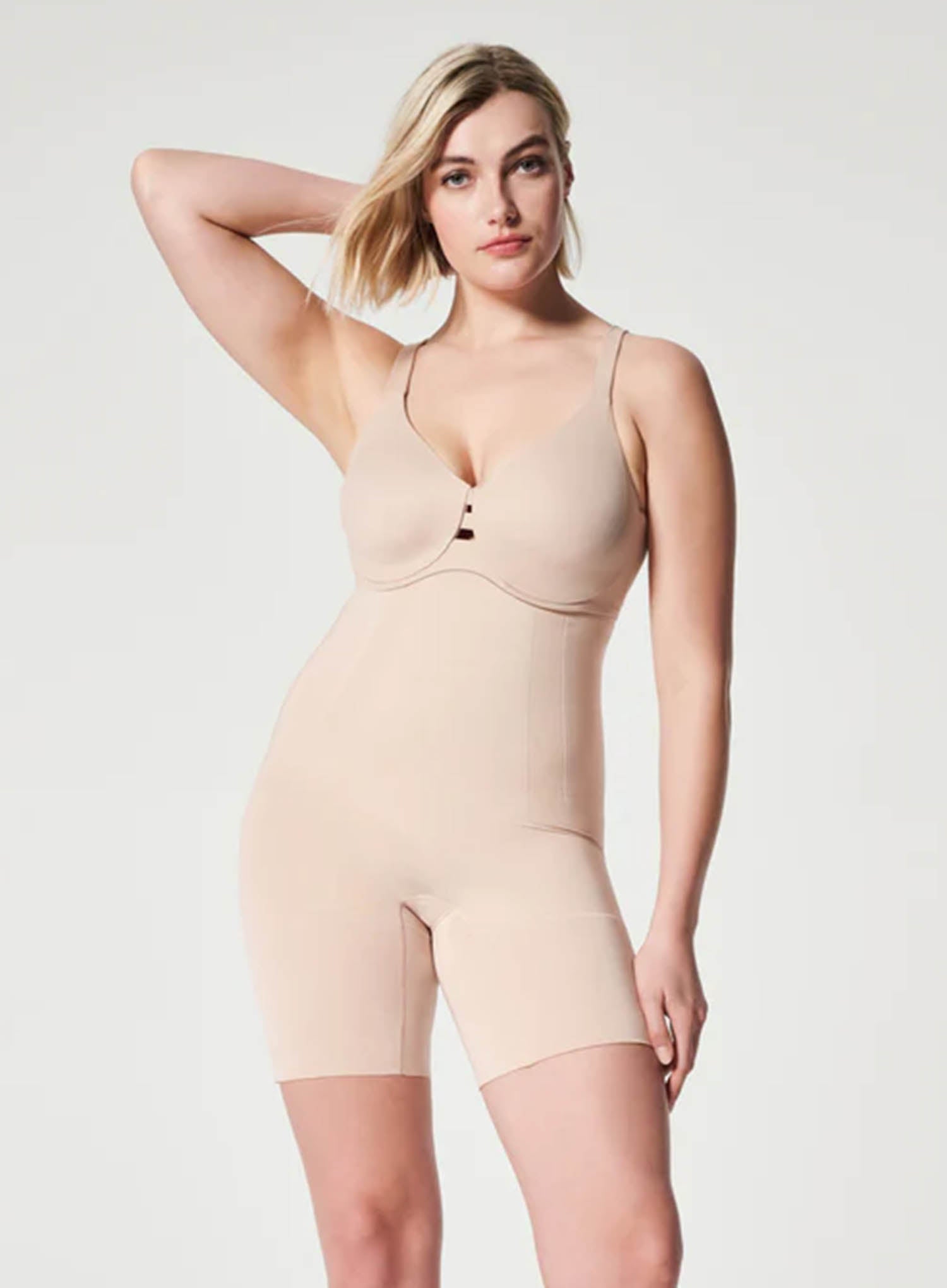 Spanx: Oncore High Waisted Mid Thigh Slimmer Nude – DeBra's