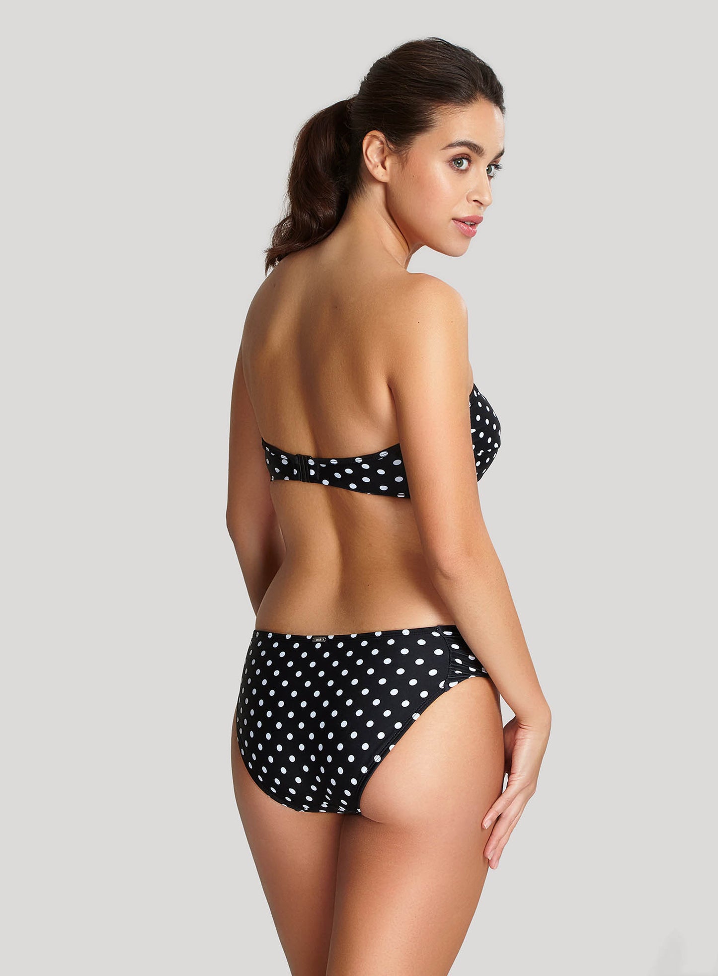 Panache Swimwear: Anya Spot Gathered Pant Black White