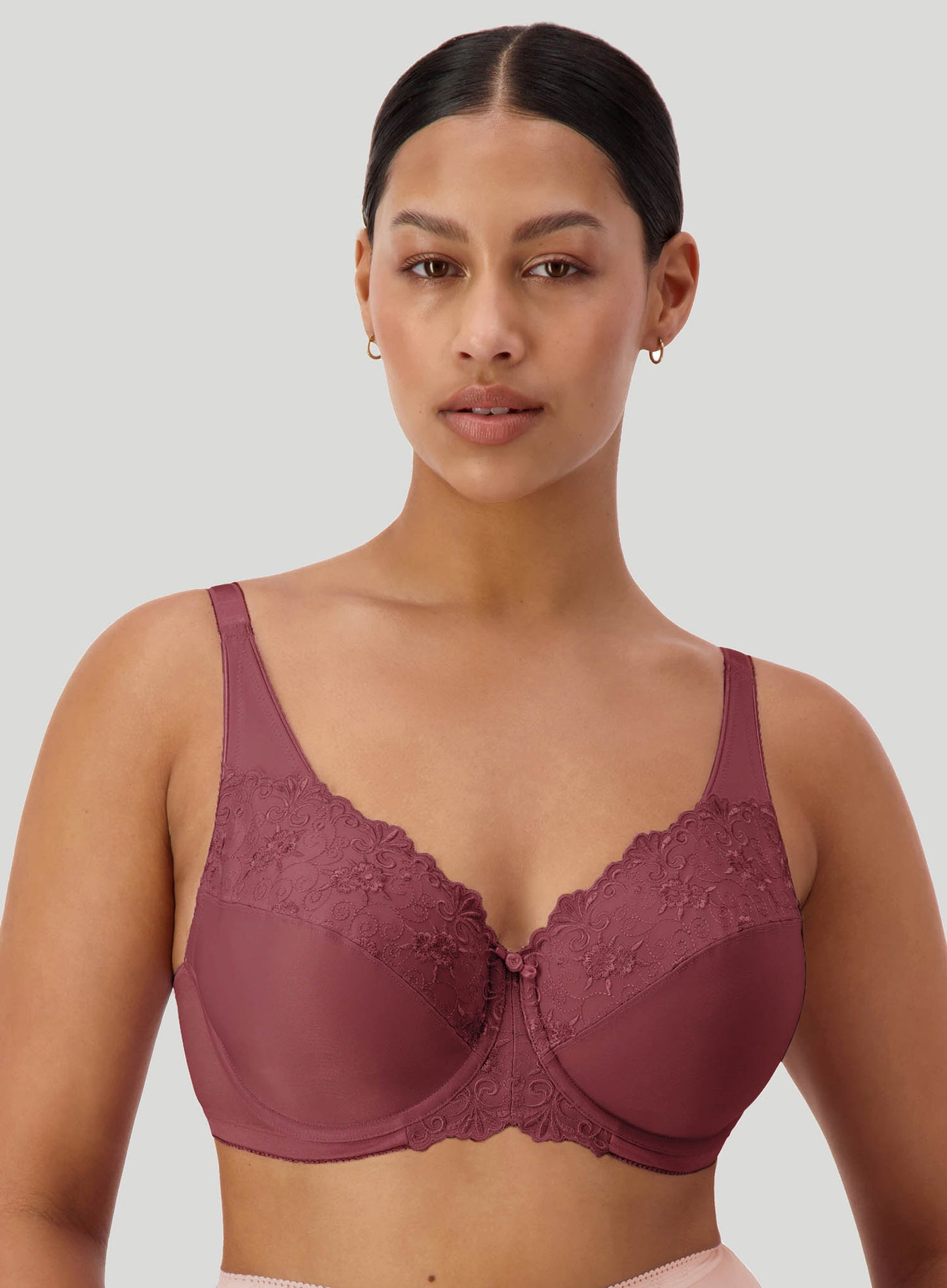 Triumph: Embroidered Minimiser Underwired Bra Smokey Russet