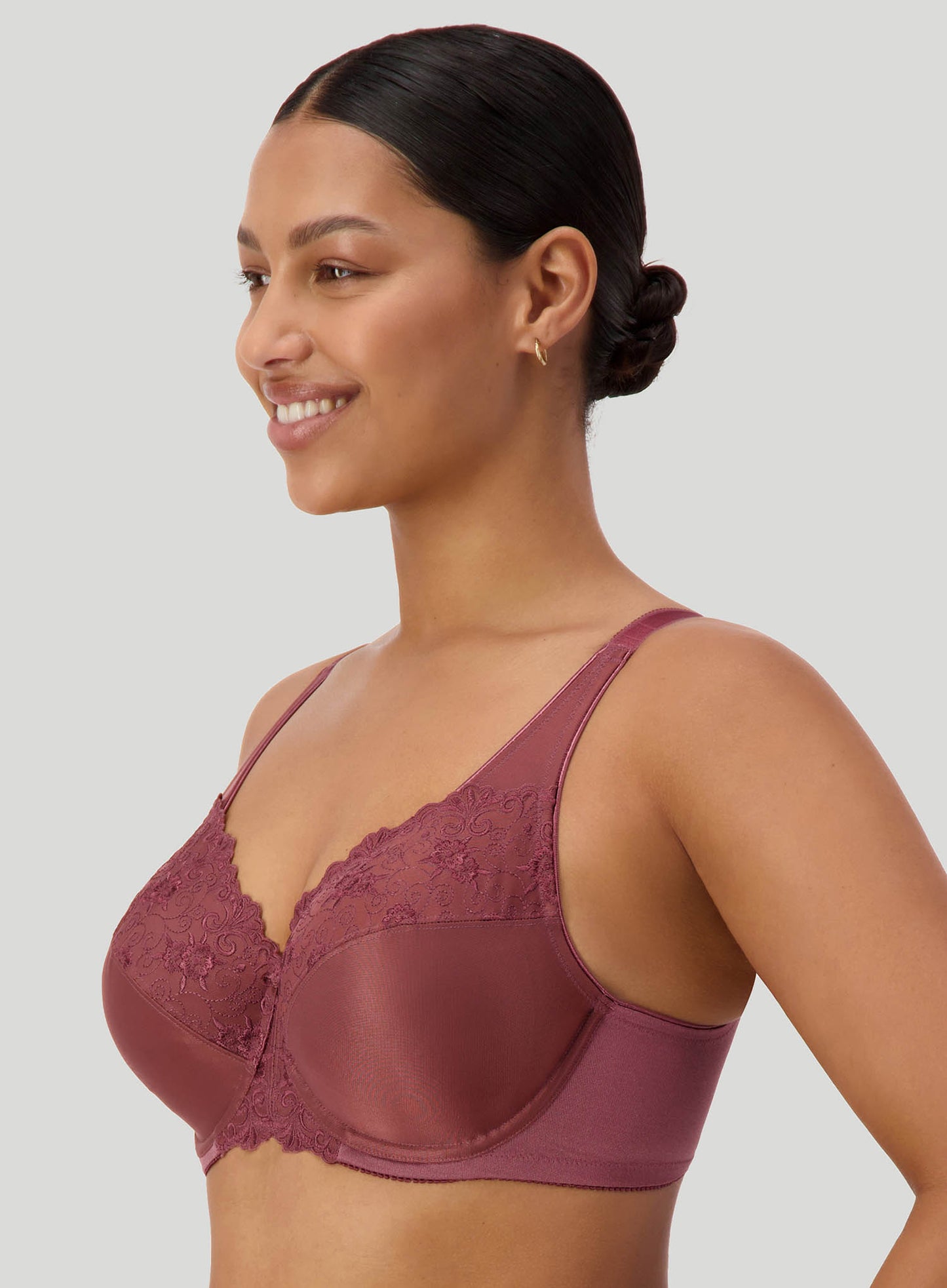 Triumph: Embroidered Minimiser Underwired Bra Smokey Russet