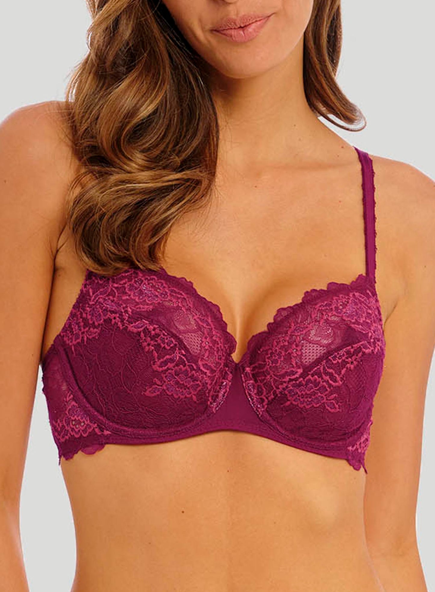 Wacoal: Lace Perfection Underwired Bra Red Plum