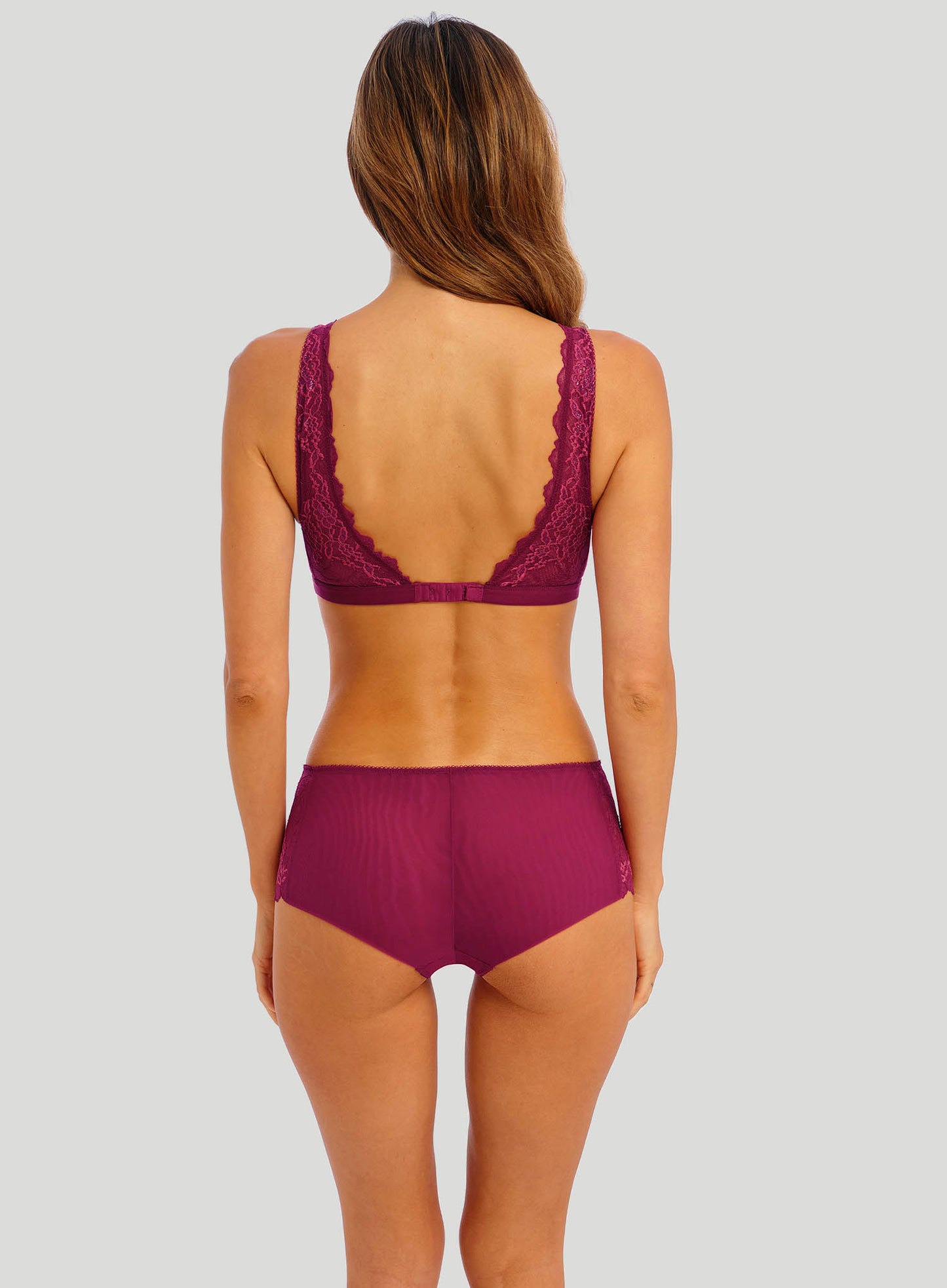 Wacoal: Lace Perfection Non Wired Bralette Red Plum