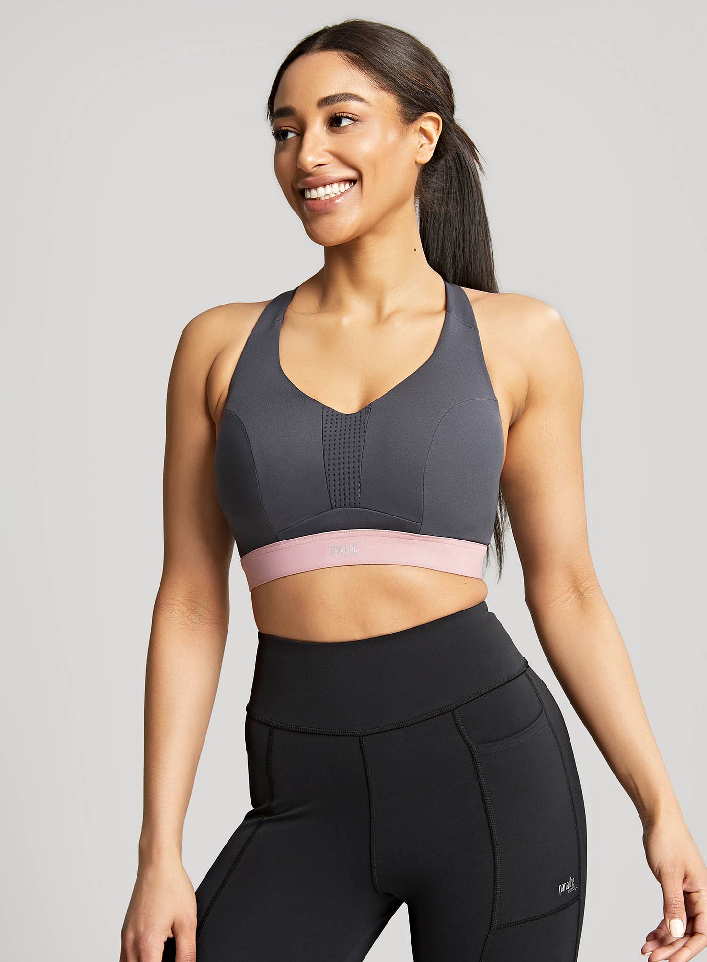 Panache Sport: Ultra Perform Non Padded Wired Sports Bra Charcoal