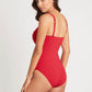 Sea Level: Eco Essentials Twist Front Multifit Swimsuit Red