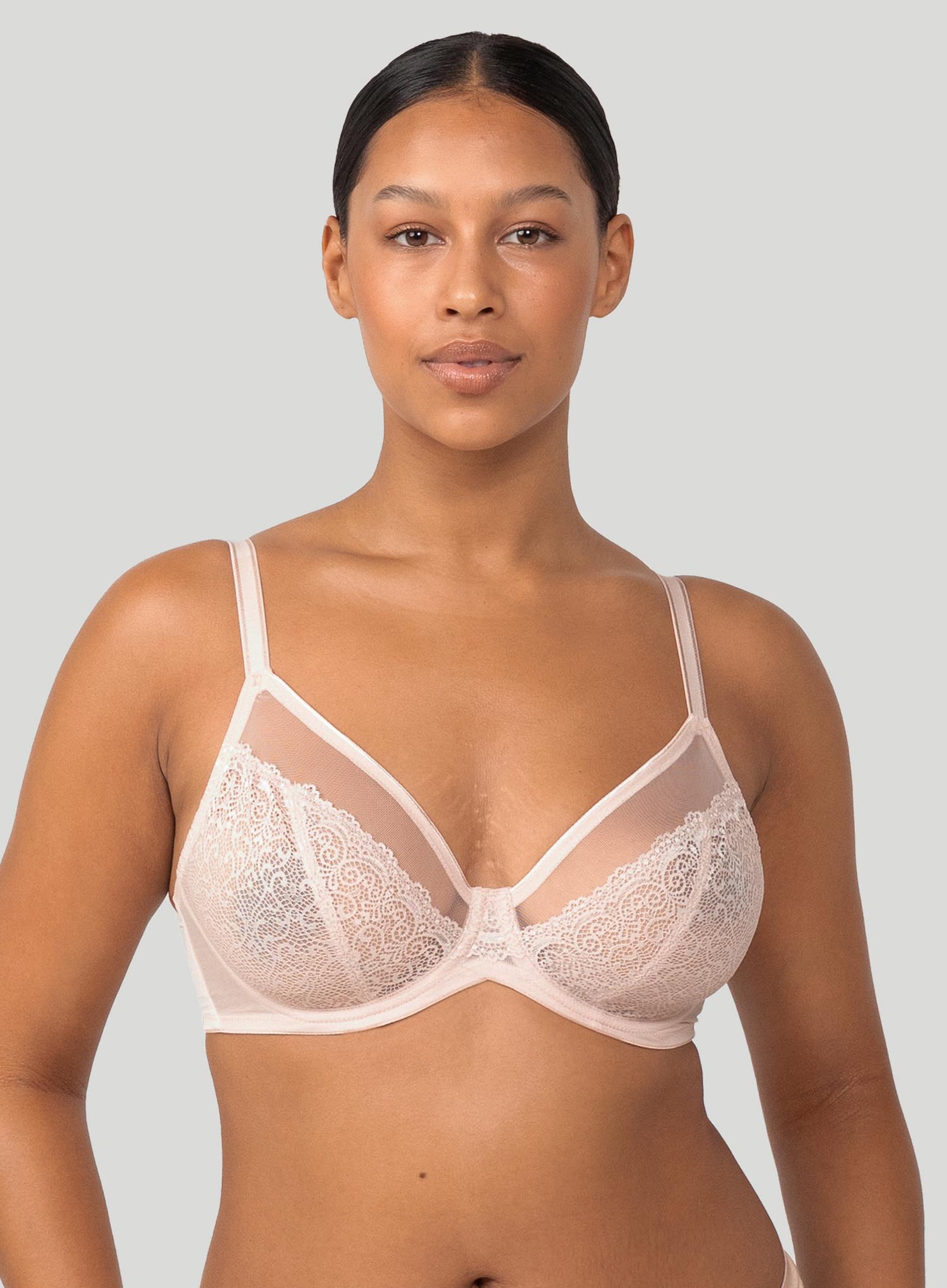 Triumph: Sheer Minimiser Bra W Nude Pink