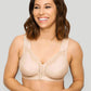 Exquisite Form: Front Opening Cotton Posture Bra Nude