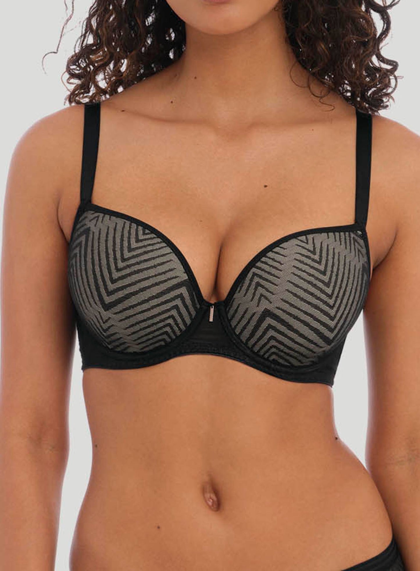 Freya: Tailored Smooth Moulded Plunge Underwired Bra Black