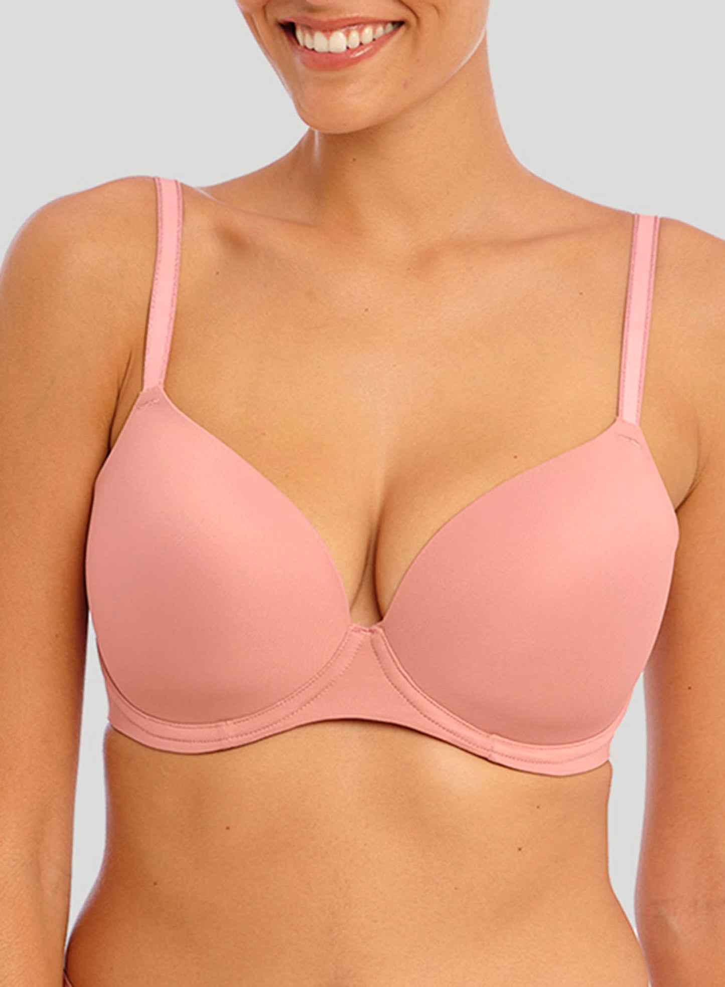 Freya: Undetected Underwired Moulded T Shirt Bra Ash Rose