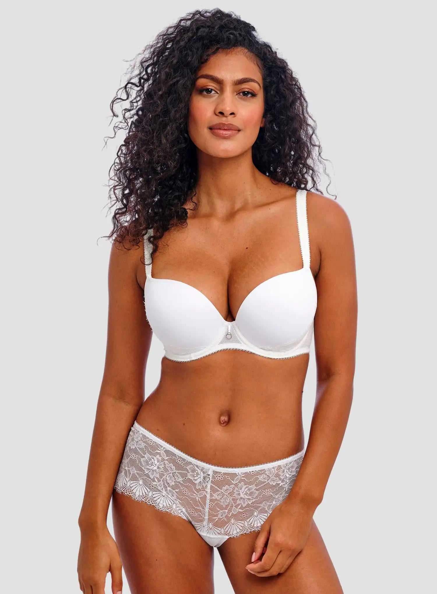 Freya: Fascinate Underwired Moulded Plunge T Shirt Bra White