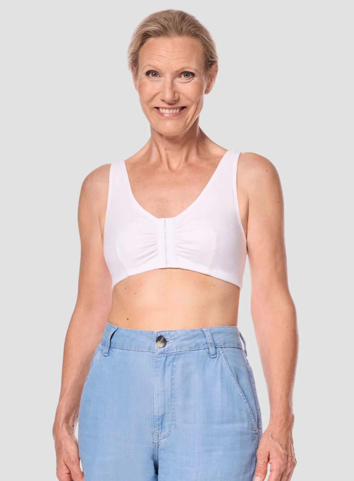 Amoena: Fleur Wire Free Front Opening White