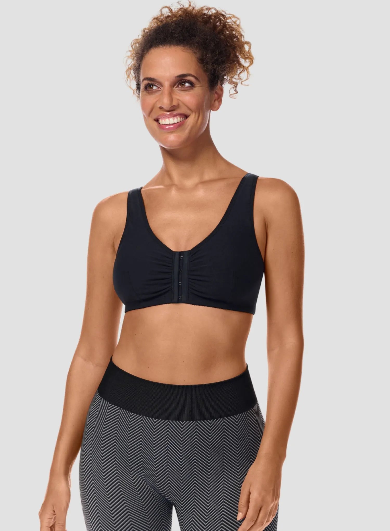 Amoena: Fleur Wire Free Front Opening Black