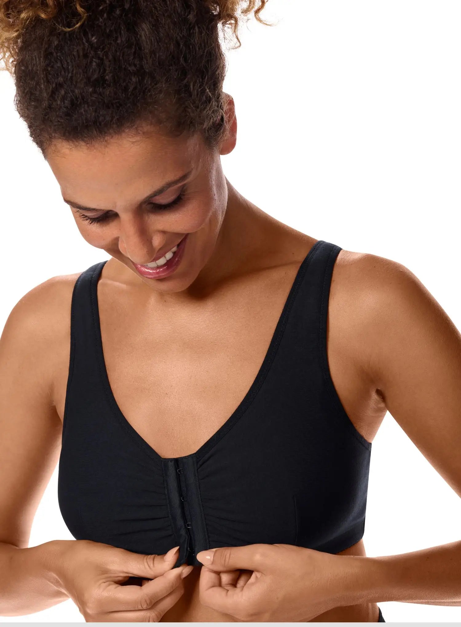 Amoena: Fleur Wire Free Front Opening Black