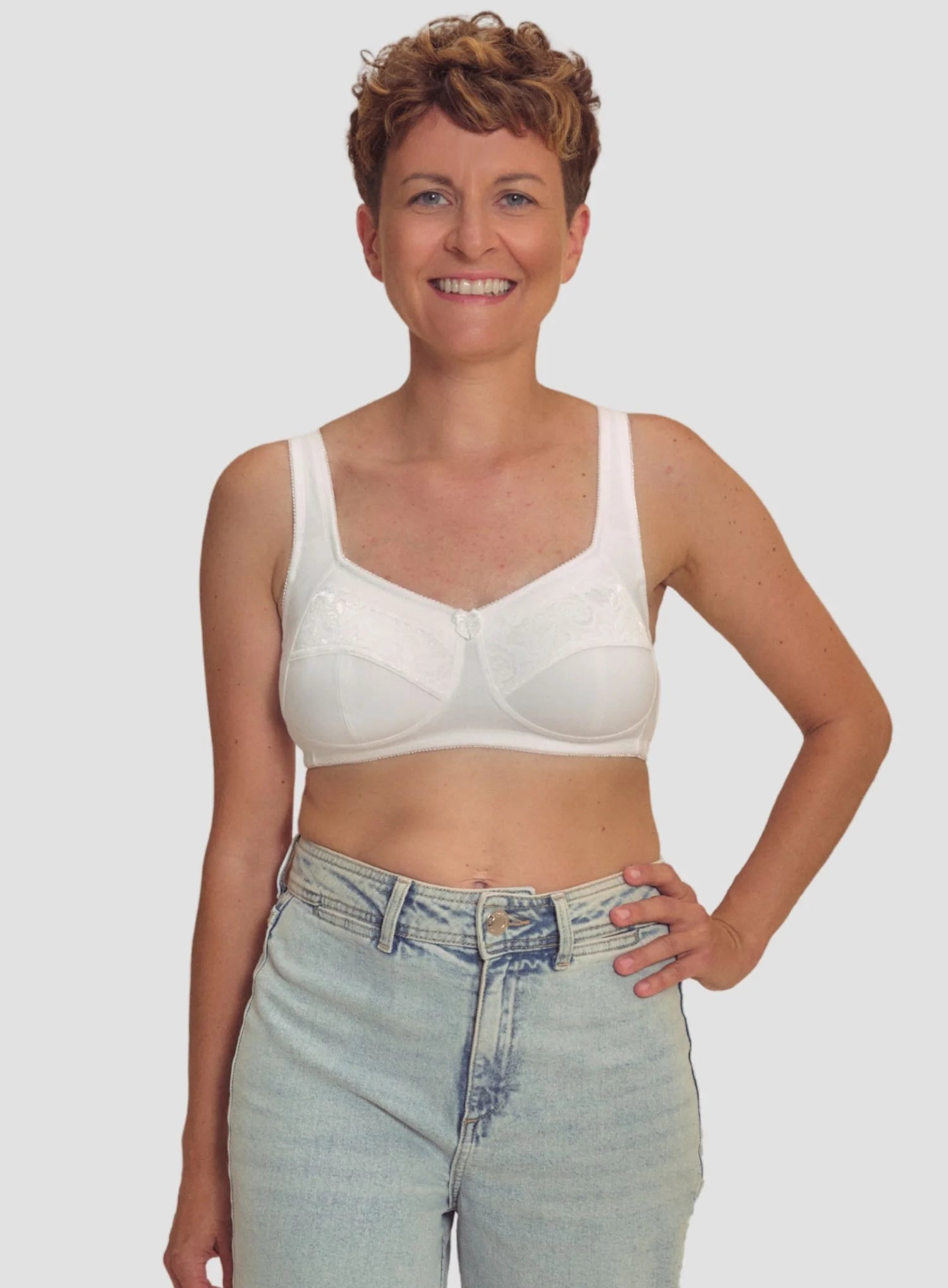 Amoena: Katja Cotton Non Wired Bra White