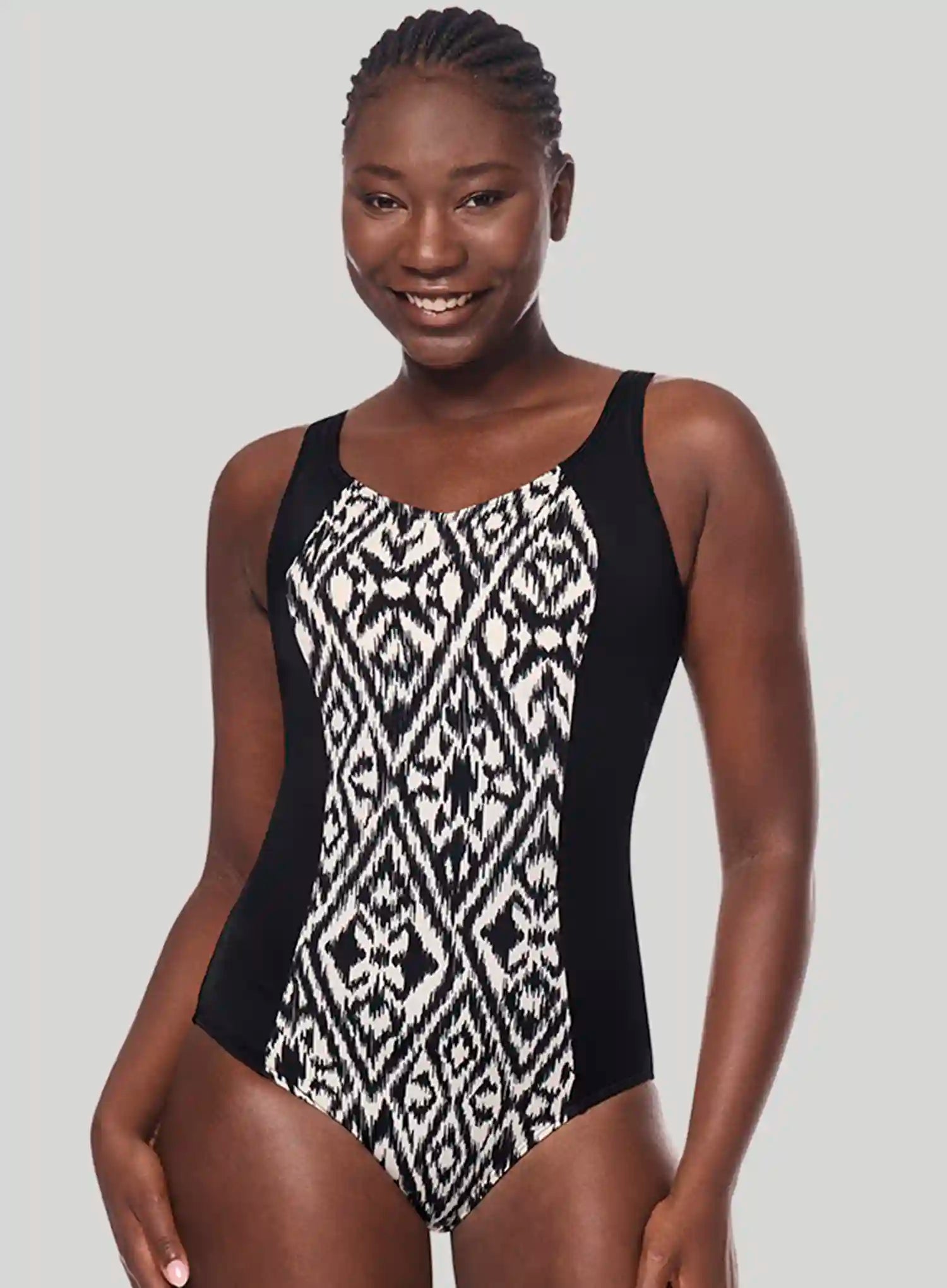 Amoena: Salta Mastectomy One Piece Black White
