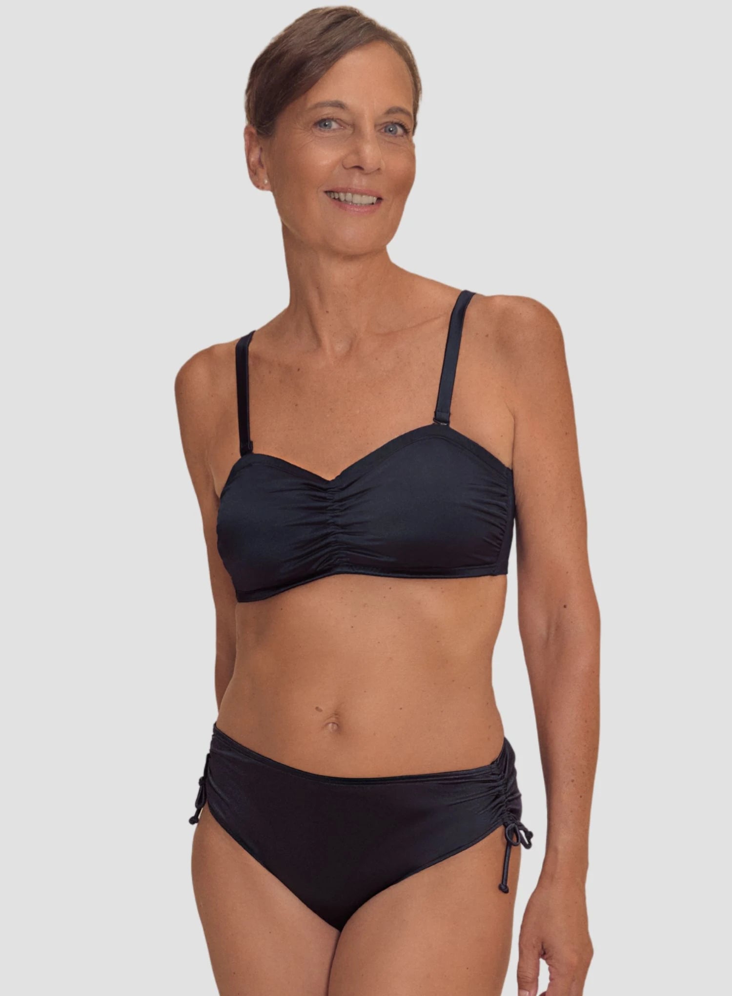 Amoena: Lazio Non Wired Mastectomy Bikini Top Dark Blue